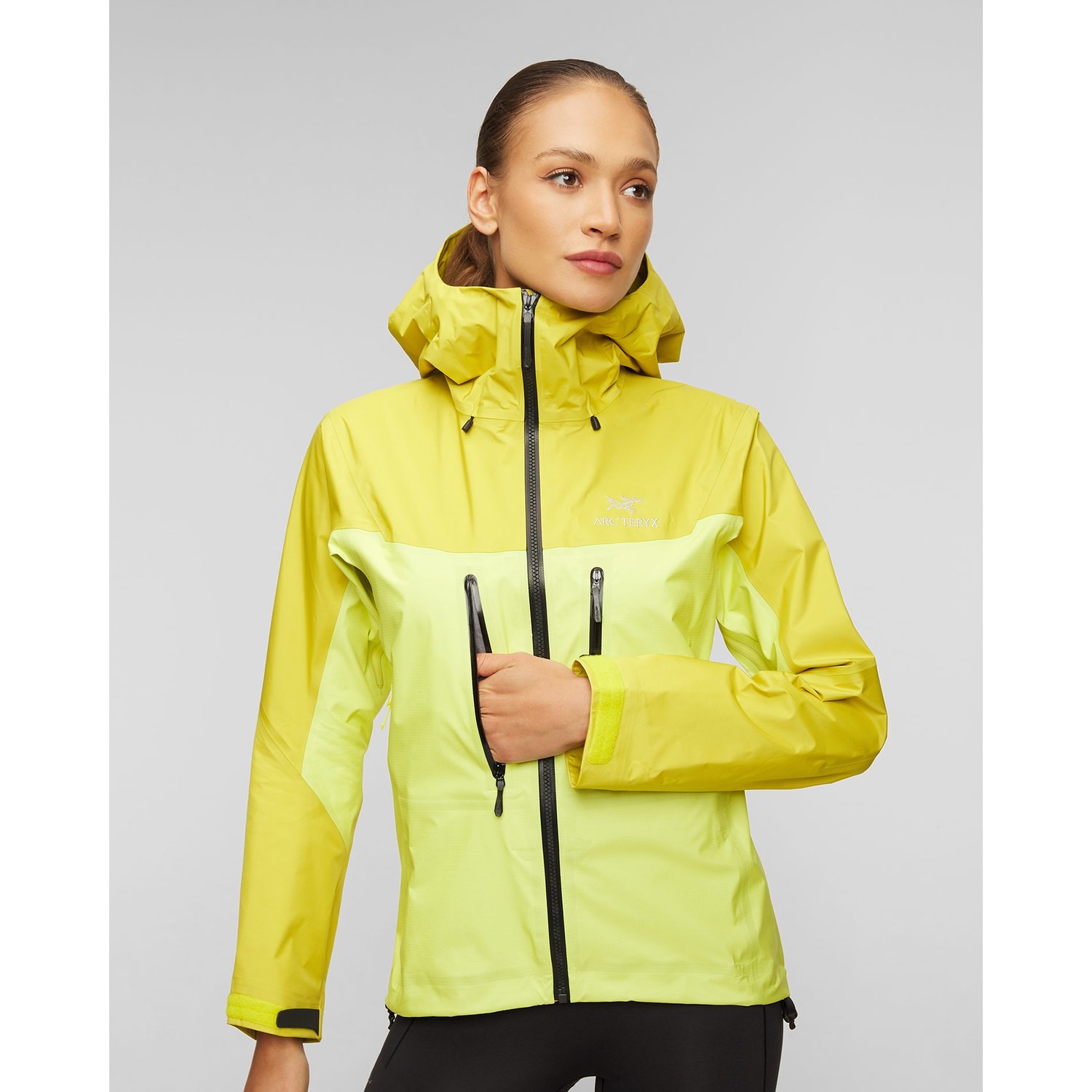 Żółta Kurtka Harshellowa Damska Arcteryx Alpha
