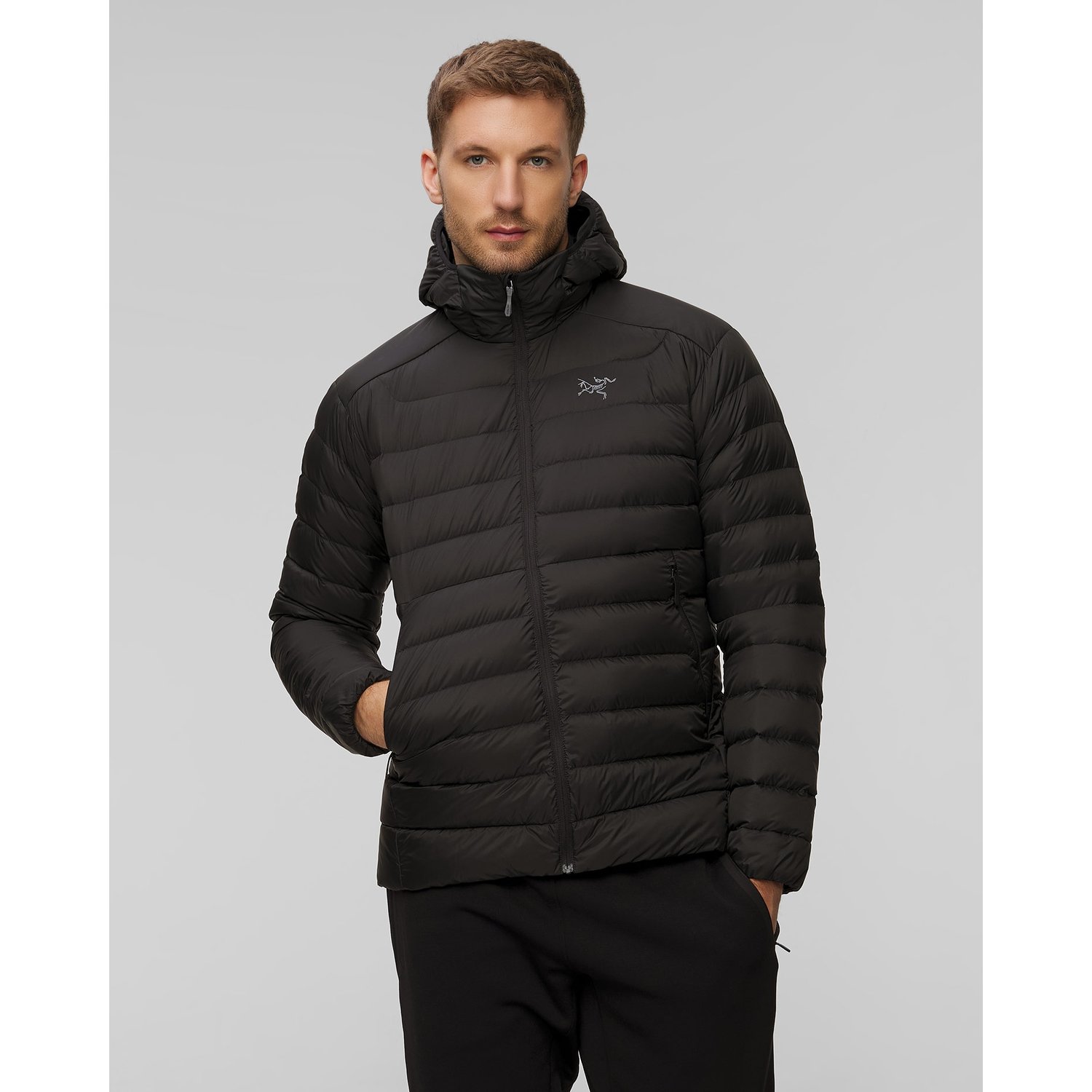 Czarna Ocieplana Bluza Z Kapturem Męska Arcteryx Cerium