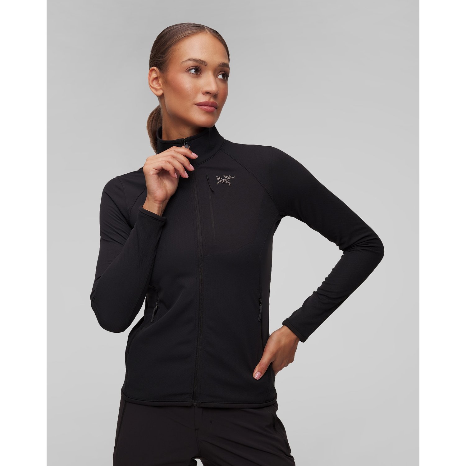 Czarna Kurtka Polarowa Damska Arcteryx Delta
