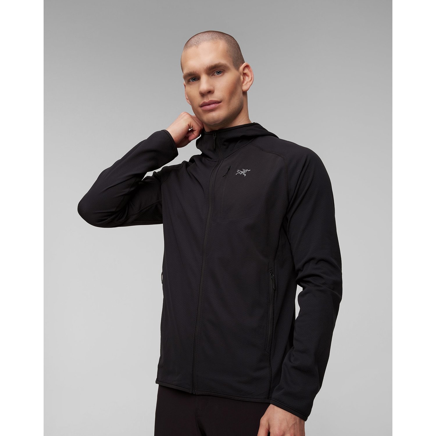 Czarna Bluza Midlayer Męska Arcteryx Delta Hdy M