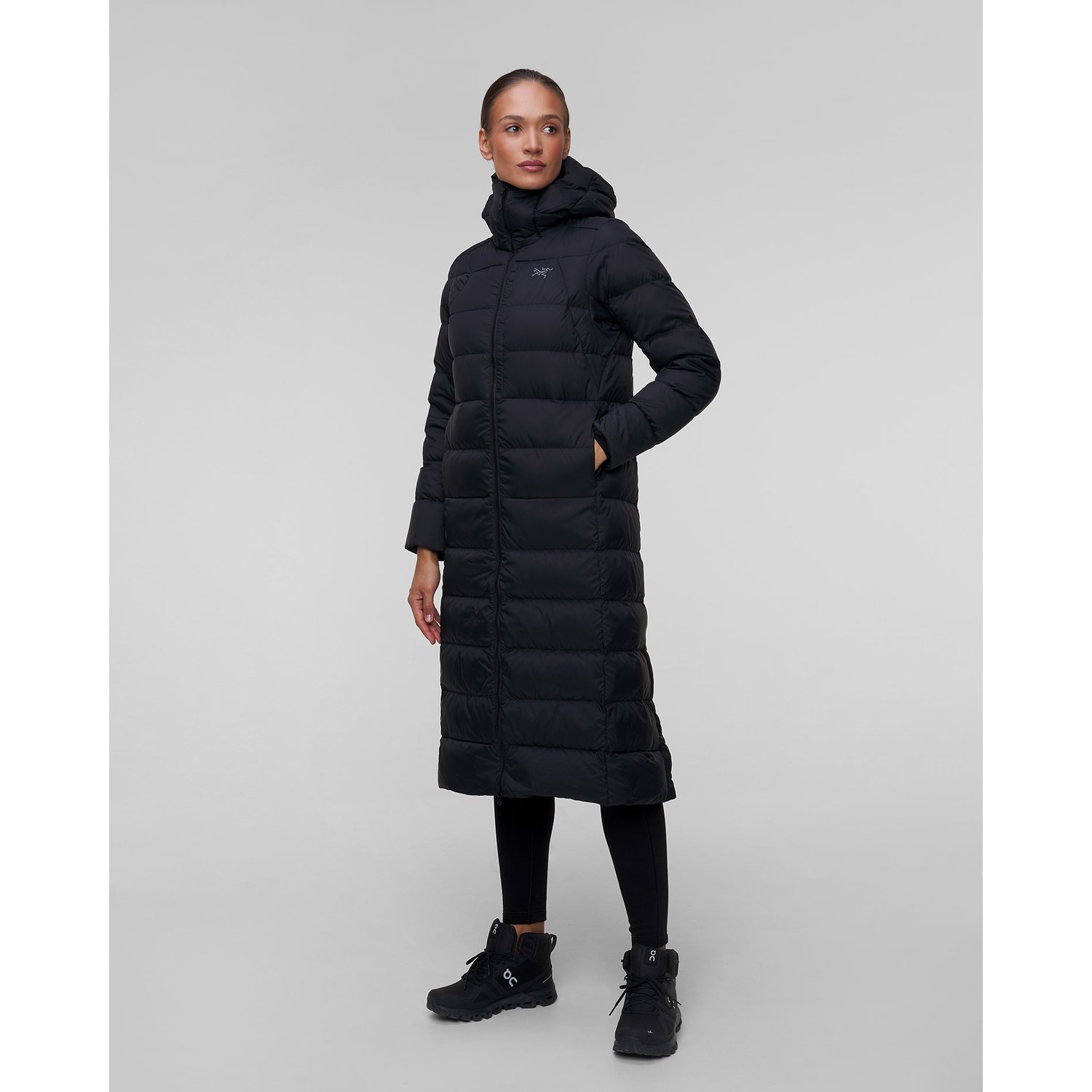 Czarna Parka Puchowa Damska Arcteryx Thorium Xlong