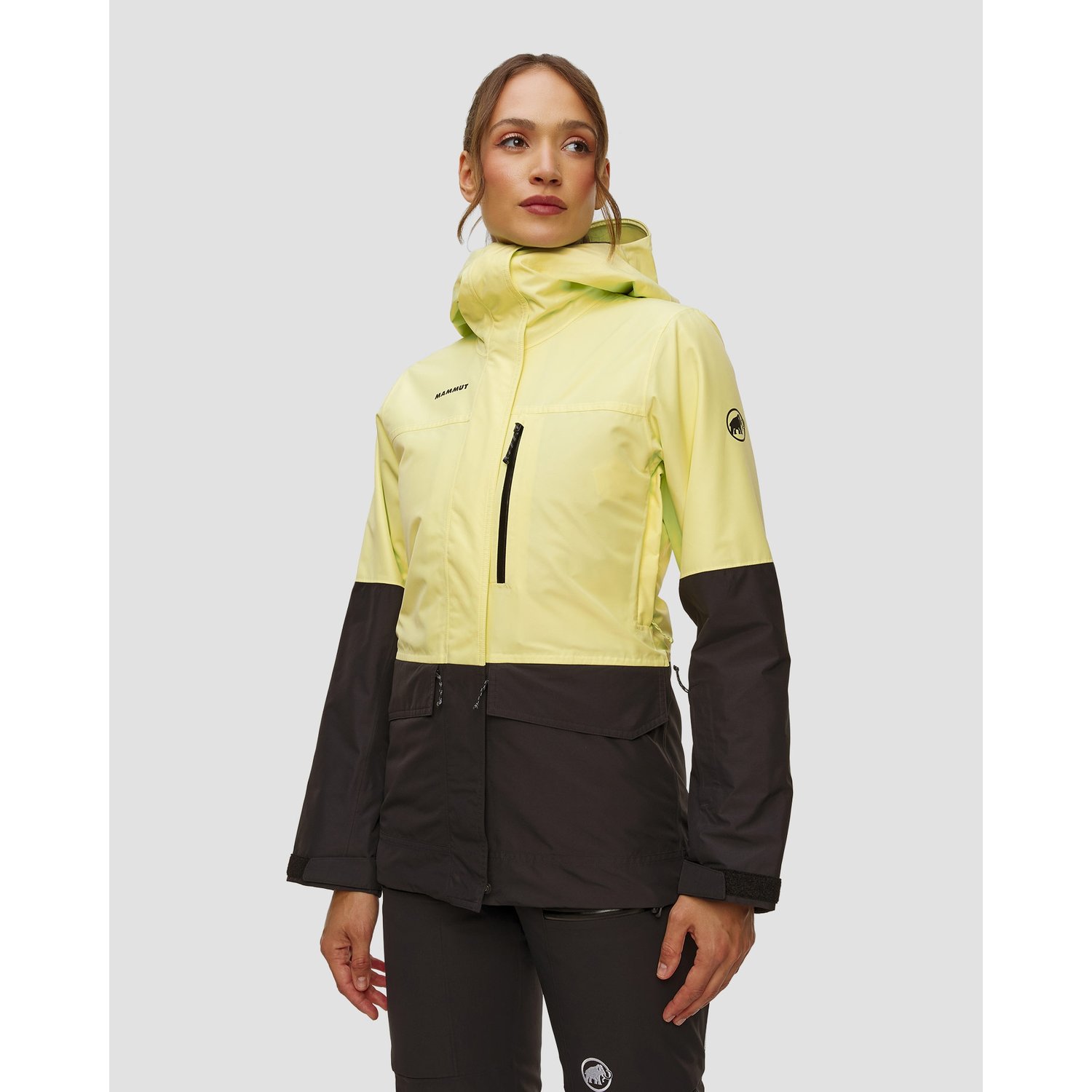 Kurtka Narciarska Damska Mammut Fall Line Hs Thermo Hooded Jacket Women żółto-czarna