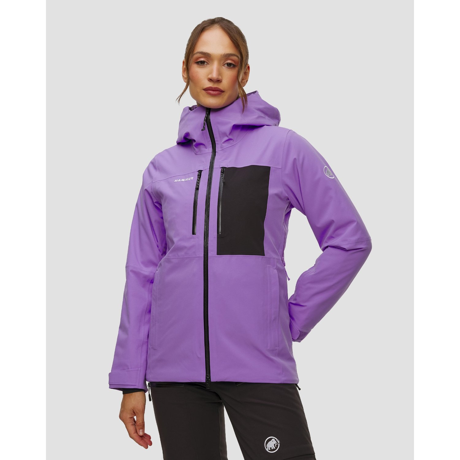 Kurtka Narciarska Damska Mammut Stoney Hs Thermo Hooded Jacket Women Fioletowa