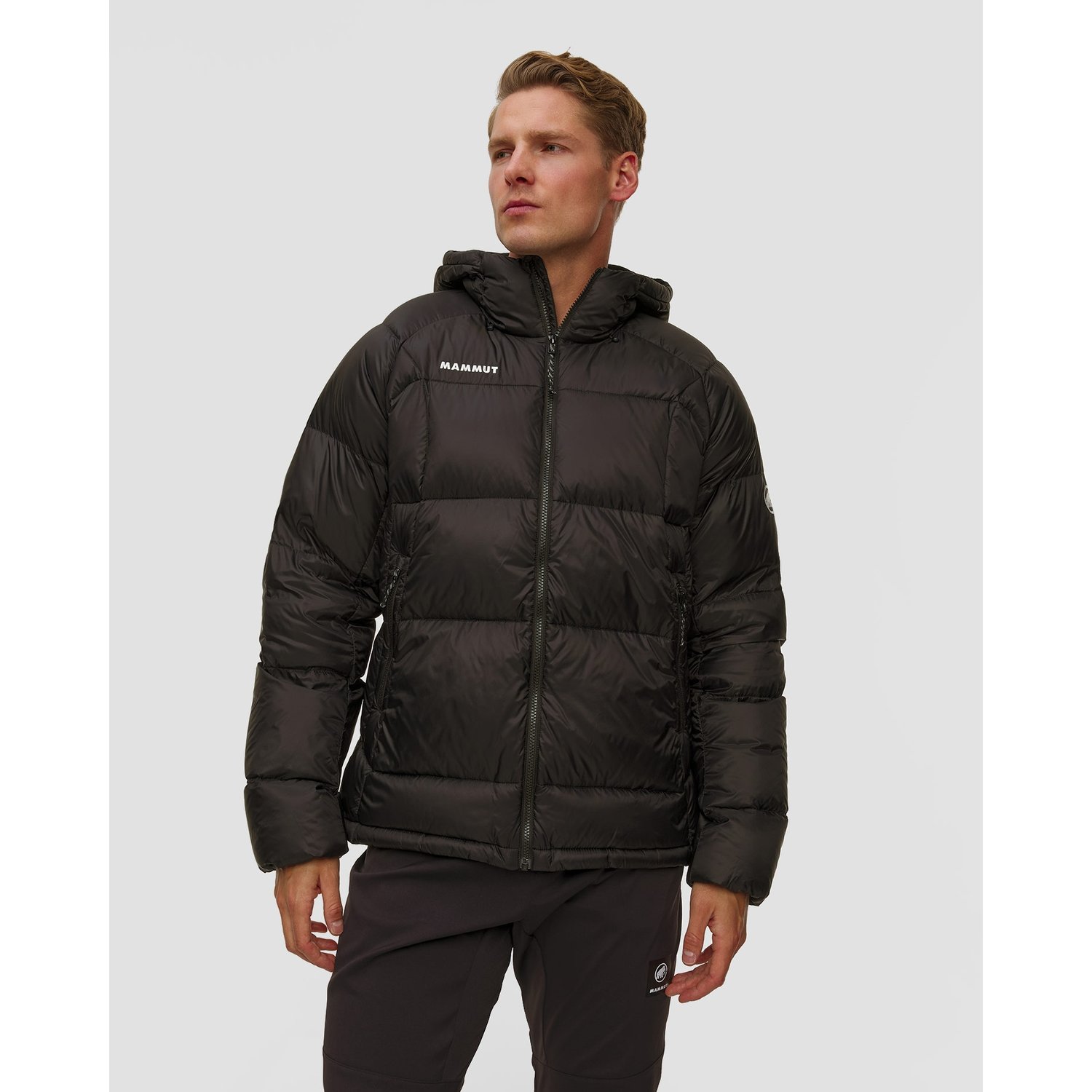 Kurtka Puchowa Męska Mammut Glacier Glow In Hooded Jacket Men Czarna