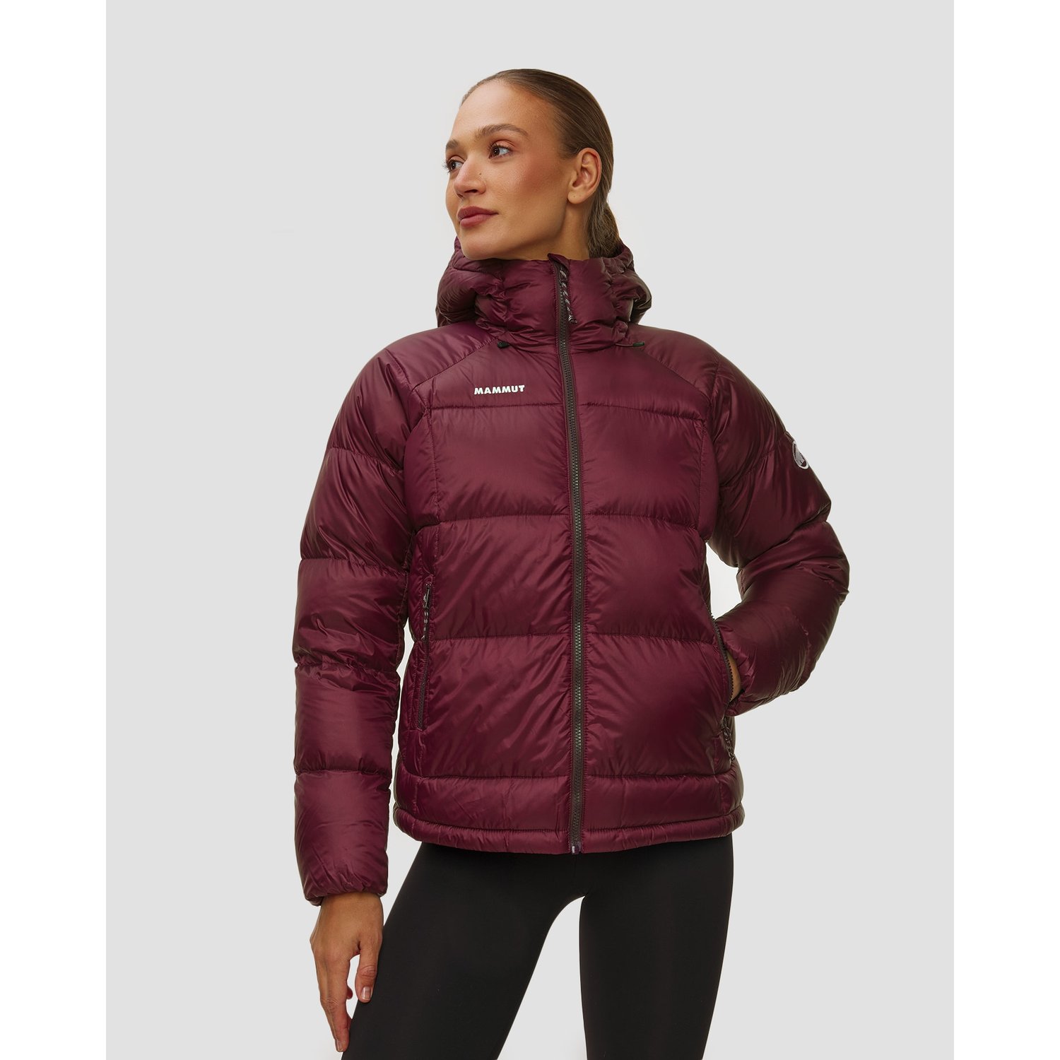 Kurtka Puchowa Damska Mammut Glacier Glow In Hooded Jacket Women Bordowa
