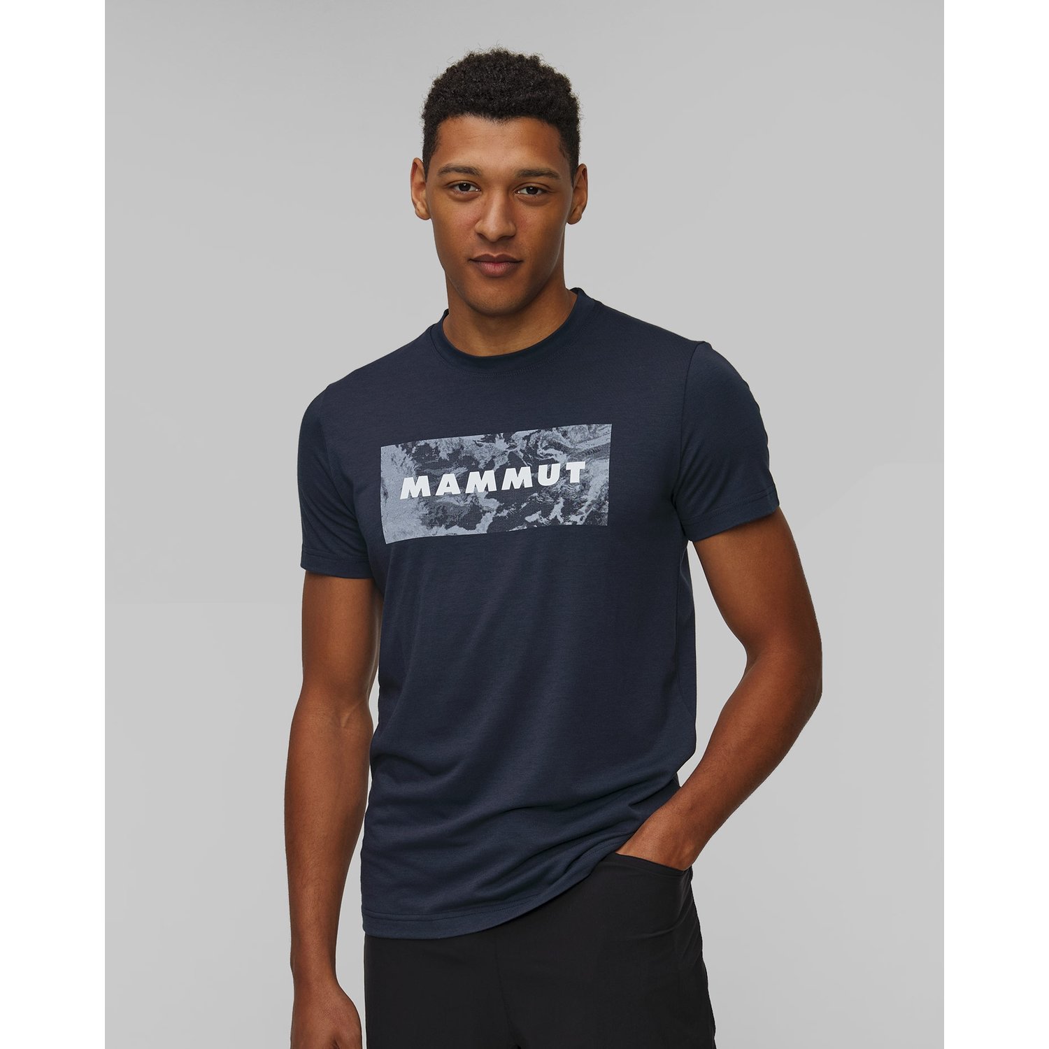 T-shirt Męski Mammut Trovat Granatowy