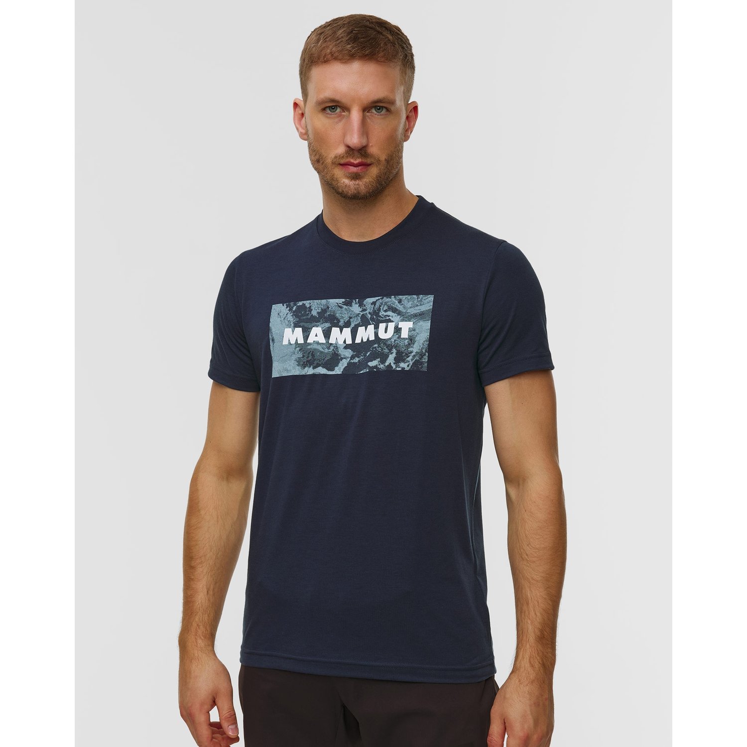 T-shirt Męski Mammut Trovat Granatowy