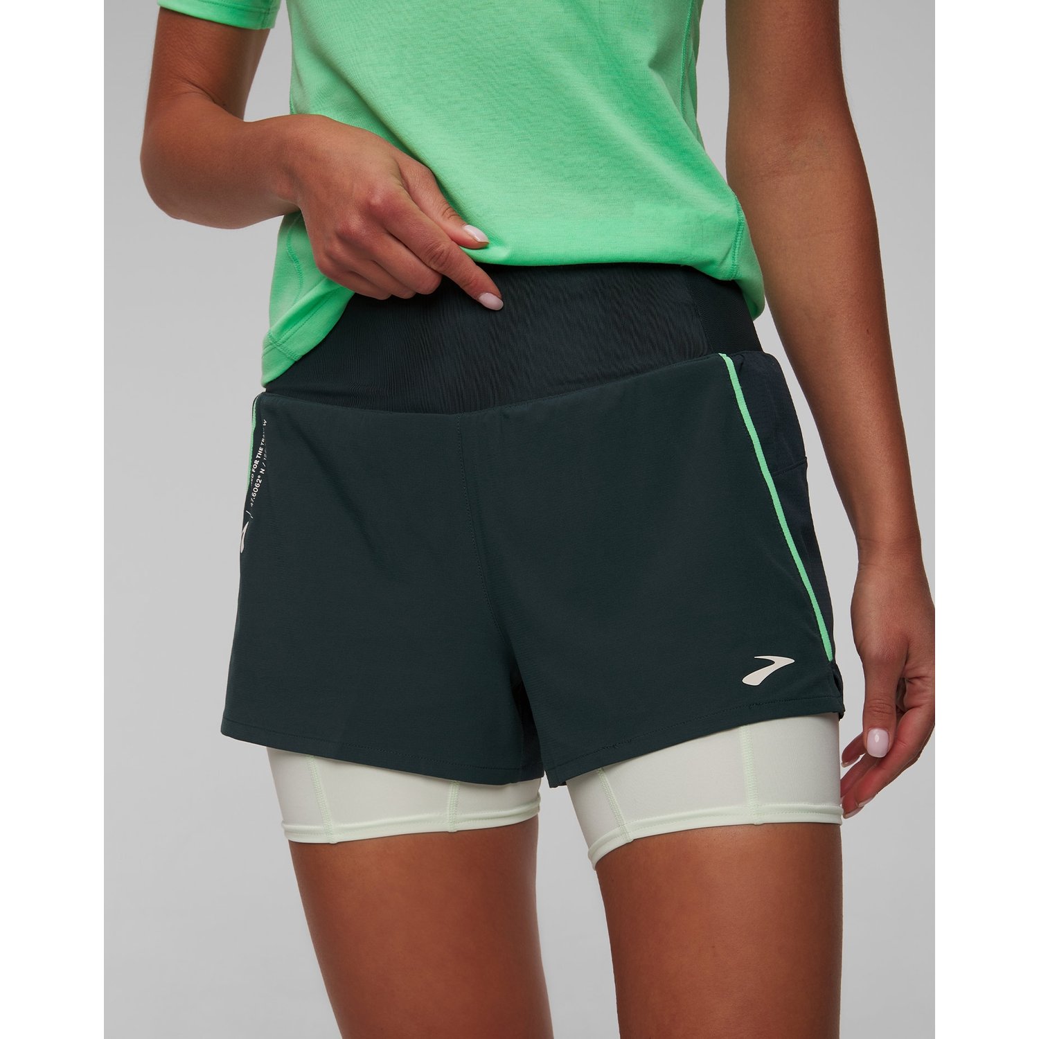 Spodenki Treningowe 2 W 1 Damskie Brooks High Point 3