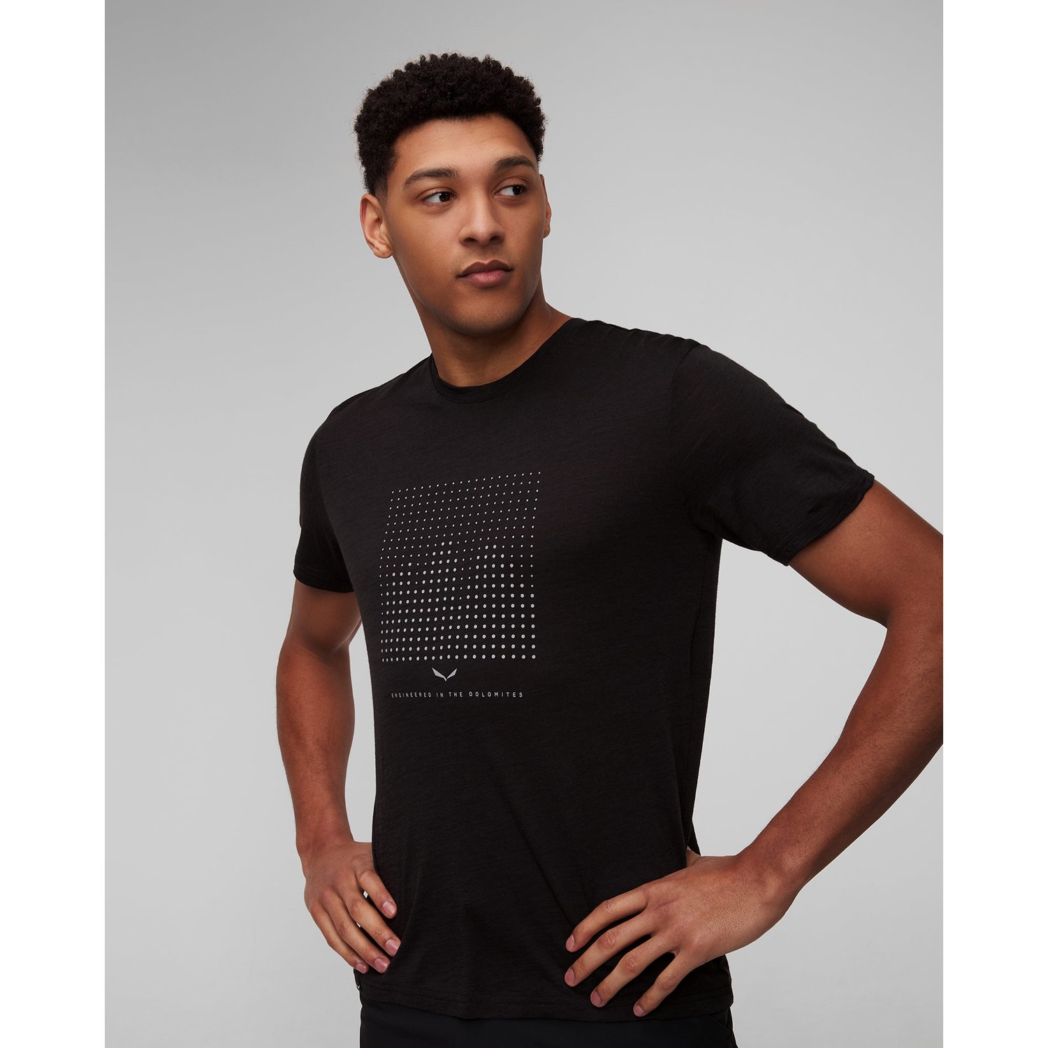 T-shirt Męski Merino Salewa Eagle Dotted Mountain Trainer