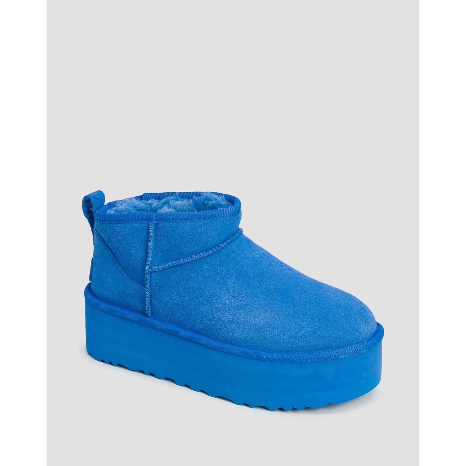 Buty Damskie Ugg Classic Ultra Mini Platform Niebieskie