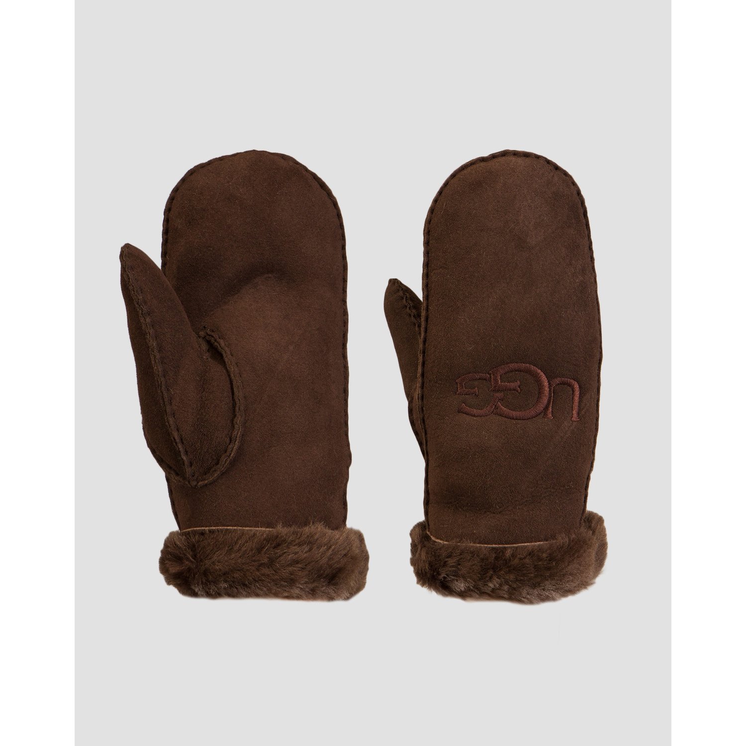 Rękawiczki Skórzane łapawice Damskie Ugg Shearling Embroider Mitten