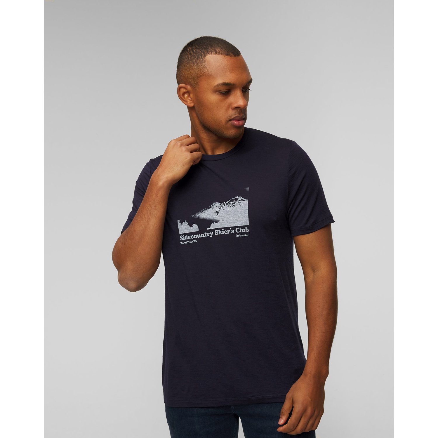 Granatowy T-shirt Męski Icebreaker Mer 150 Tech Lite Ii Ss
