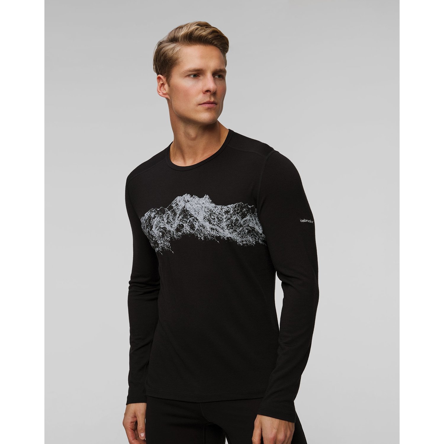 Longsleeve Termoaktywny Męski Icebreaker Mer 200 Oasis Ls Czarny
