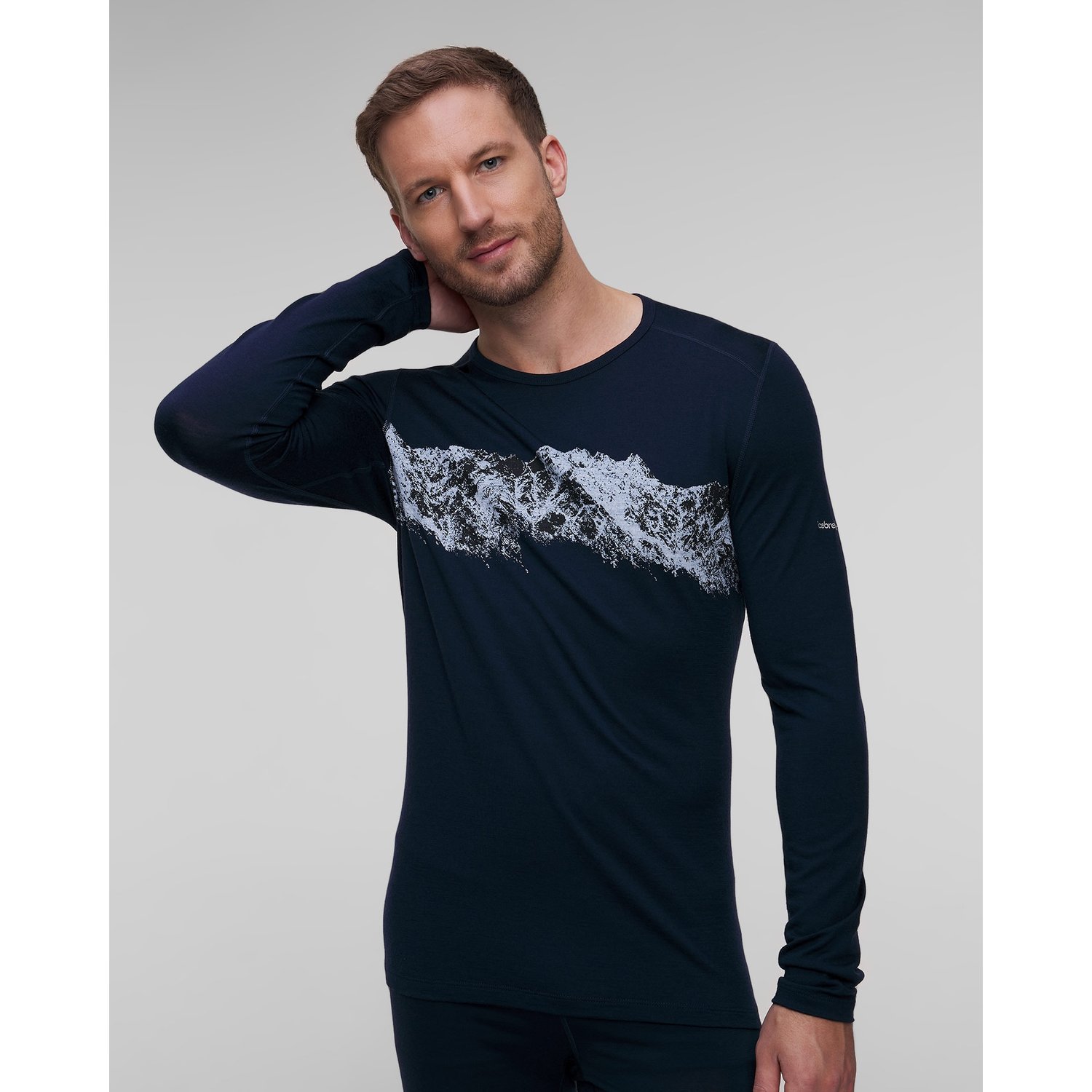 Longsleeve Termoaktywny Męski Icebreaker Mer 200 Oasis Ls Granatowy