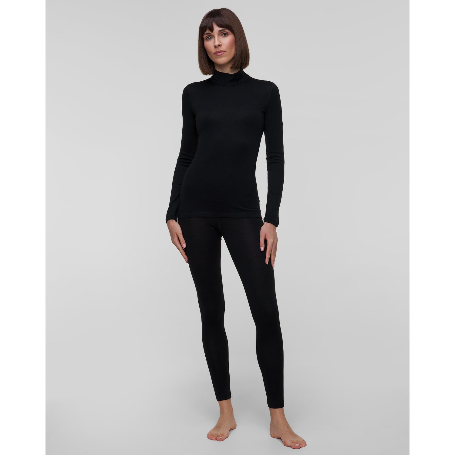 Leginsy Termoaktywne Damskie Z Wysokim Stanem Icebreaker Mer 260 Tech High Rise Leggings Czarne