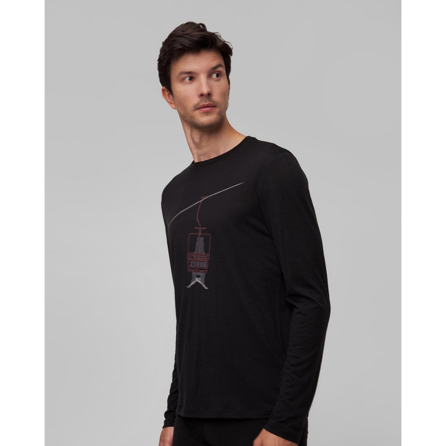 Longsleeve Męski Icebreaker Mer 150 Tech Lite Ls Czarny