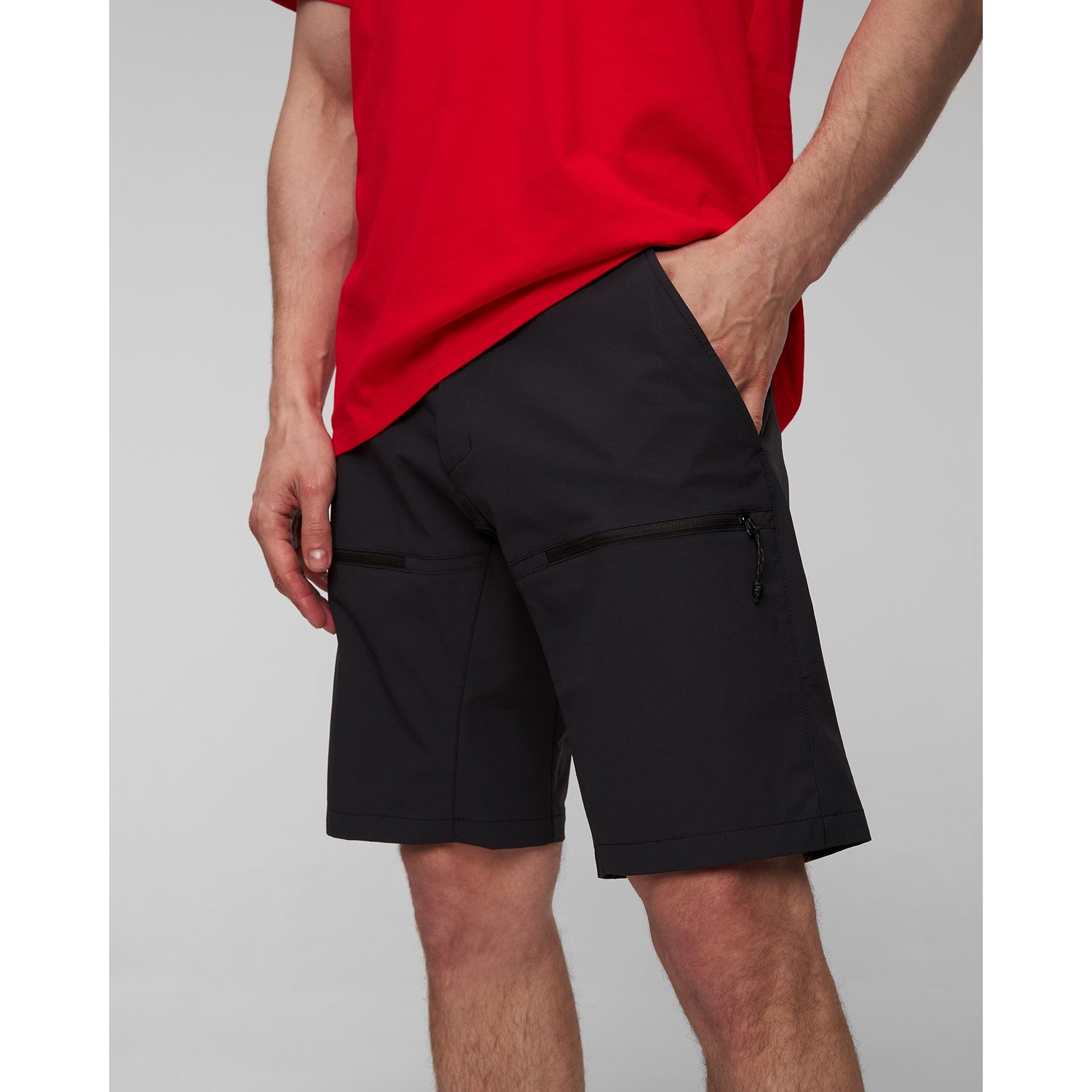 Czarne Spodenki Turystyczne Męskie Fjallraven High Coast Hike Shorts M