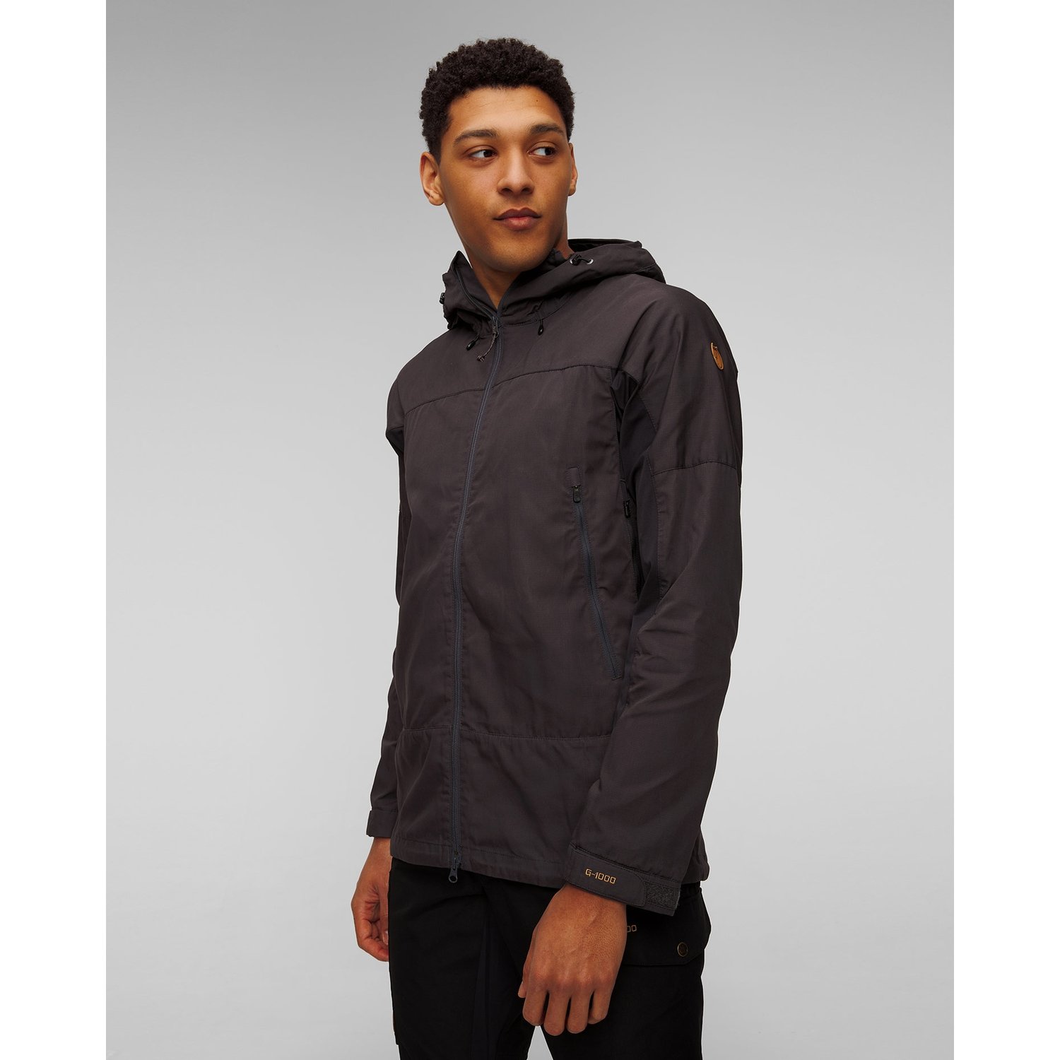 Czarno-szara Kurtka Trekkingowa Męska Fjallraven Abisko Lite Trekking Jacket M