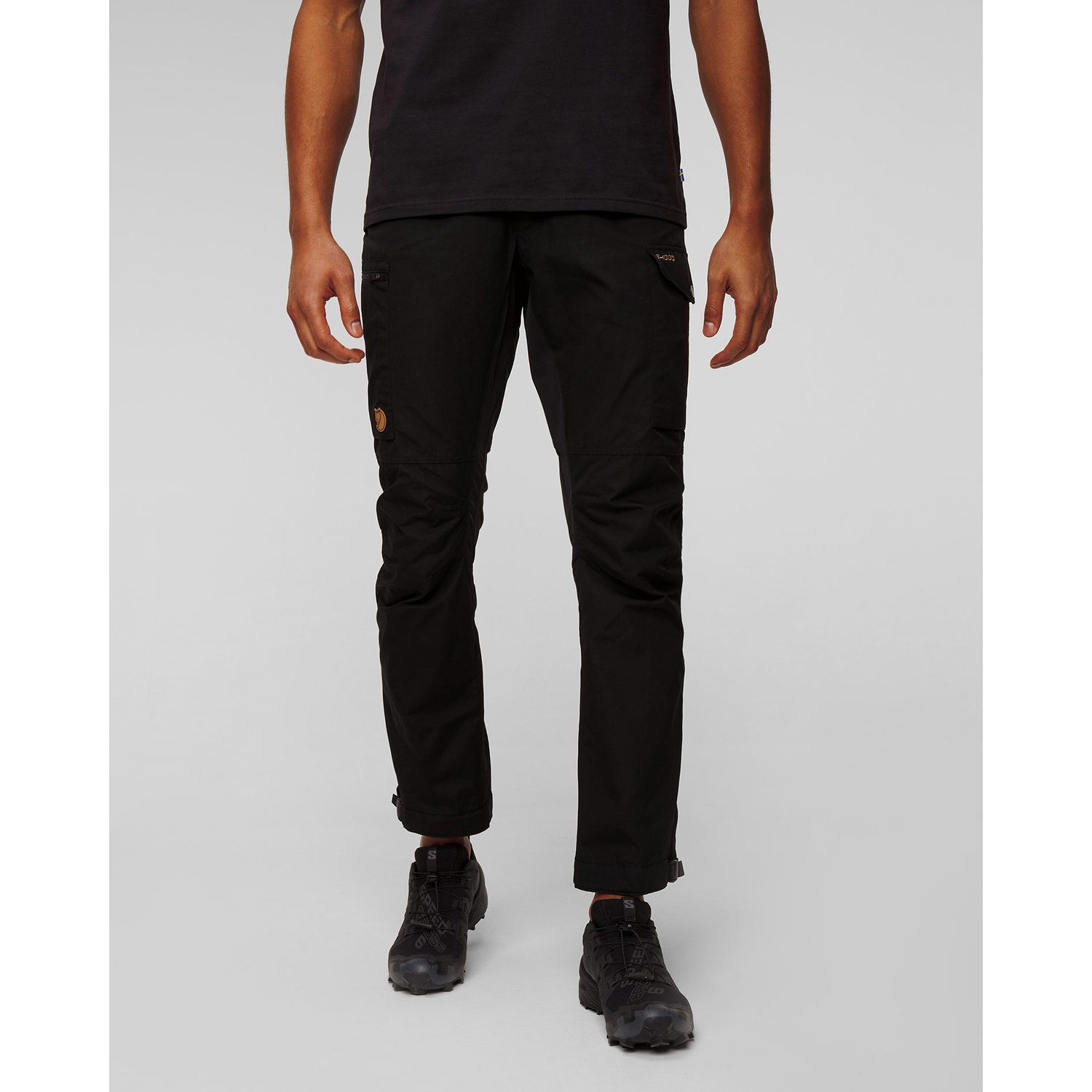 Czarne Spodnie Trekkingowe Męskie Fjallraven Kaipak Trousers M