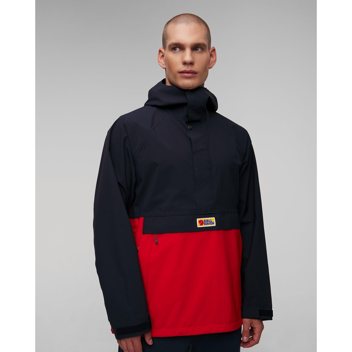 Granatowa Kurtka Przeciwdeszczowa Męska Fjallraven Vardag Hydratic Anorak M