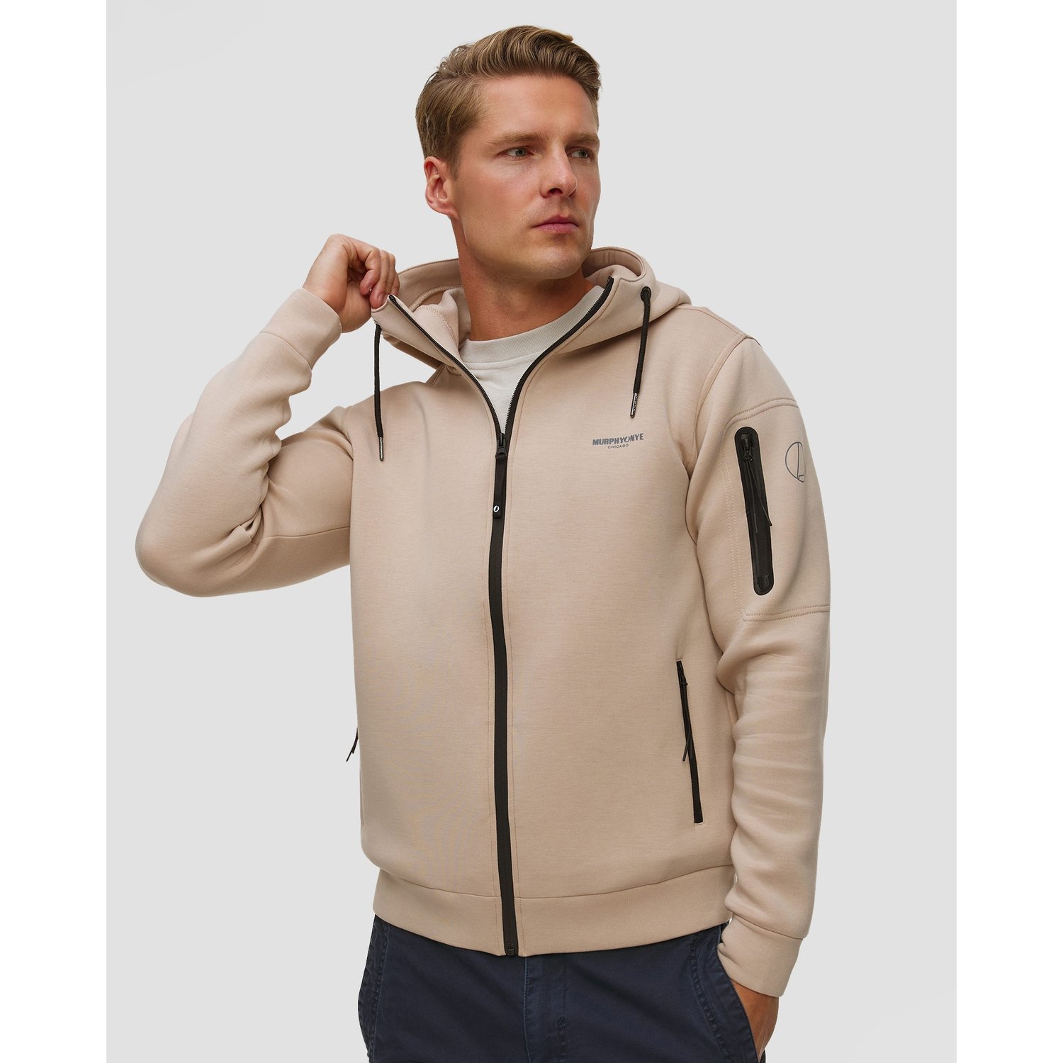 Beżowa Bluza Męska Murphy&nye Racy Waler