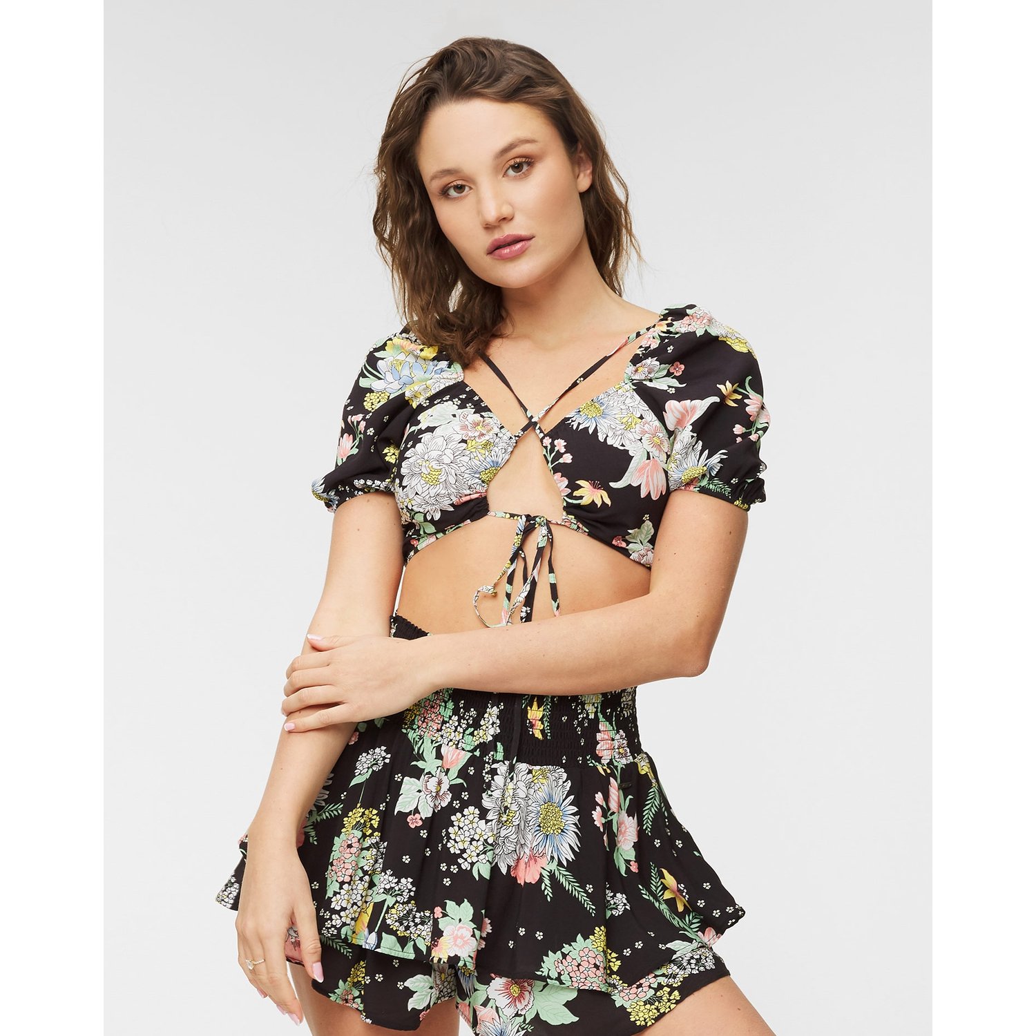 Top Maaji Black Bouquet Riley