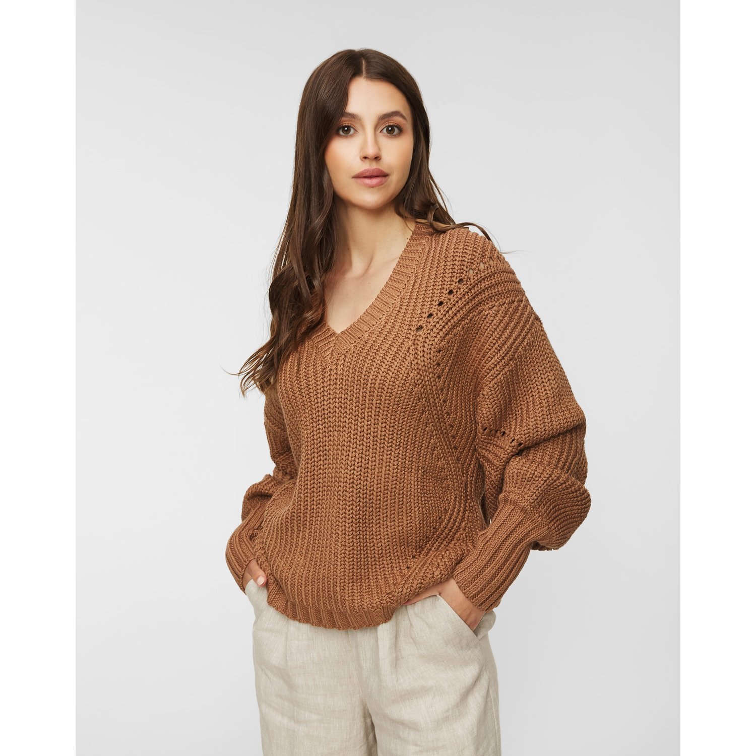 Sweter Lniany Joslin Payton Linen Cotton Knit