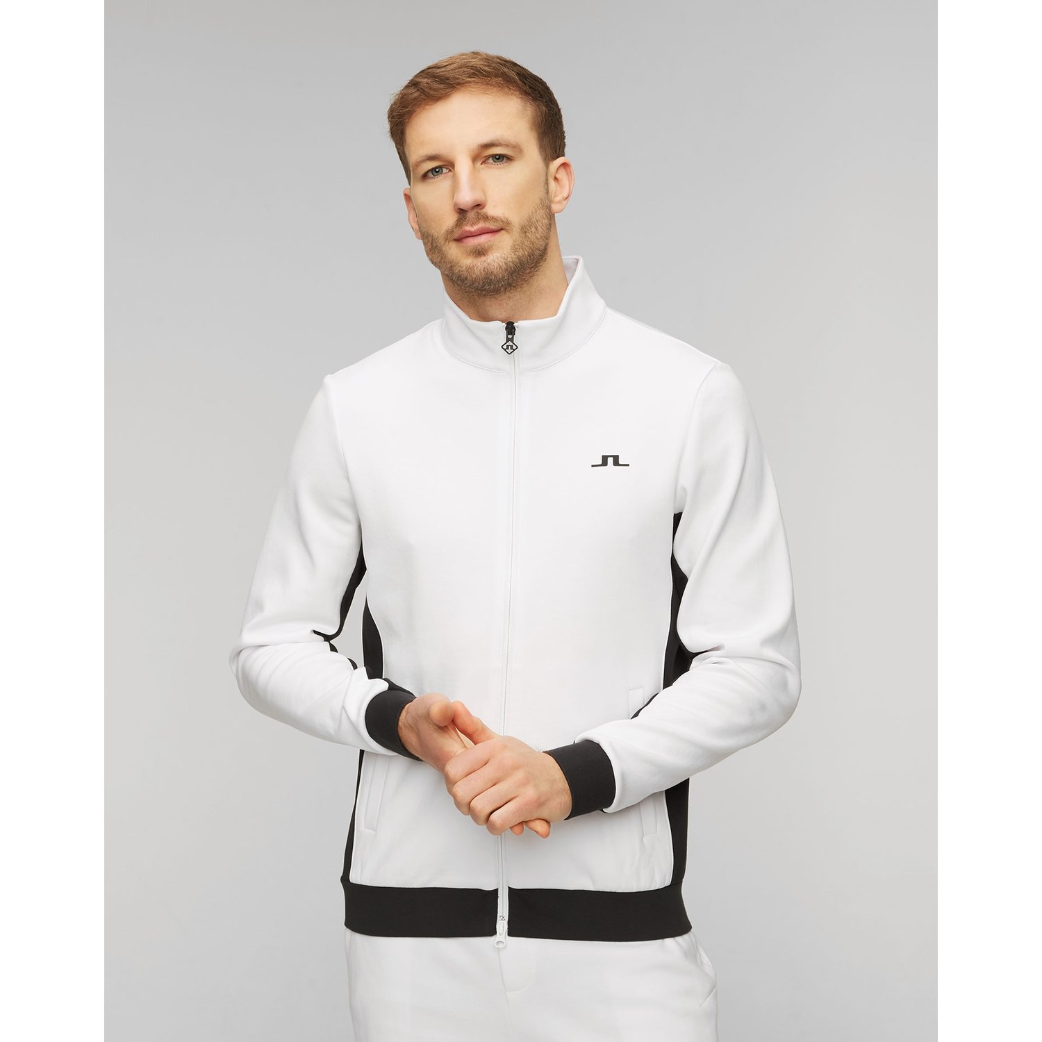 Biała Kurtka Męska J.lindeberg Callum Zip Jacket