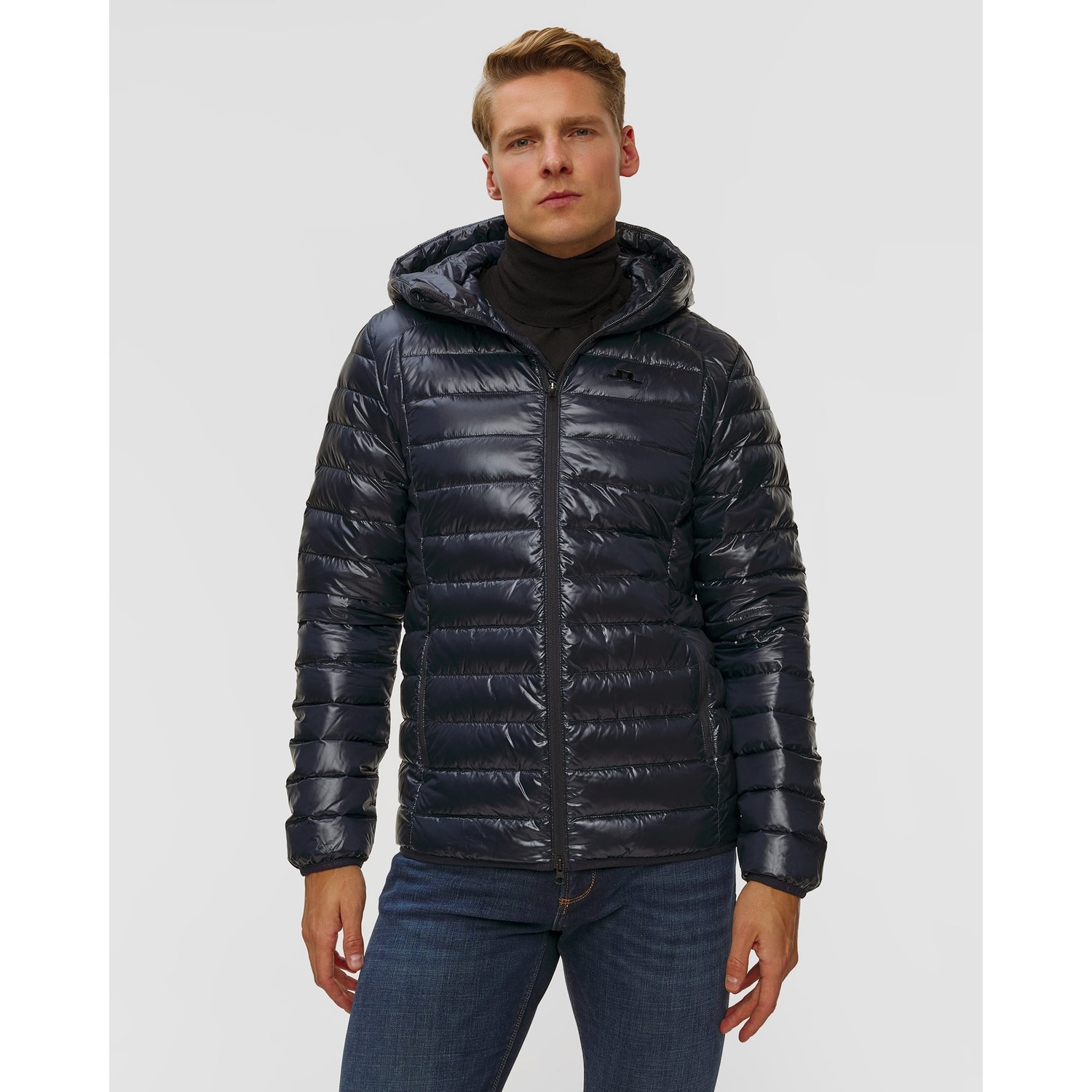 Kurtka Puchowa Męska J.lindeberg Oden Light Down Hood Granatowa