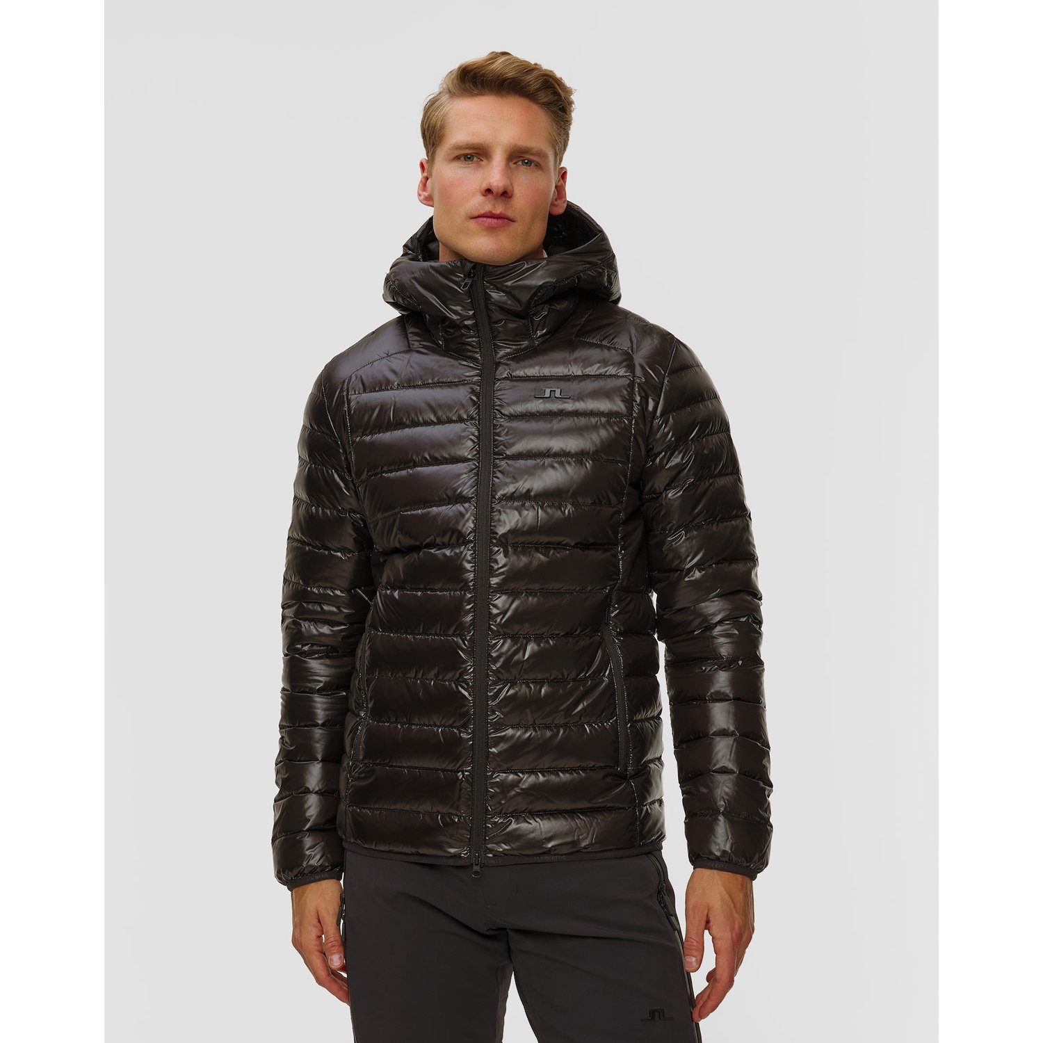 Kurtka Puchowa Męska J.lindeberg Oden Light Down Hood Czarna