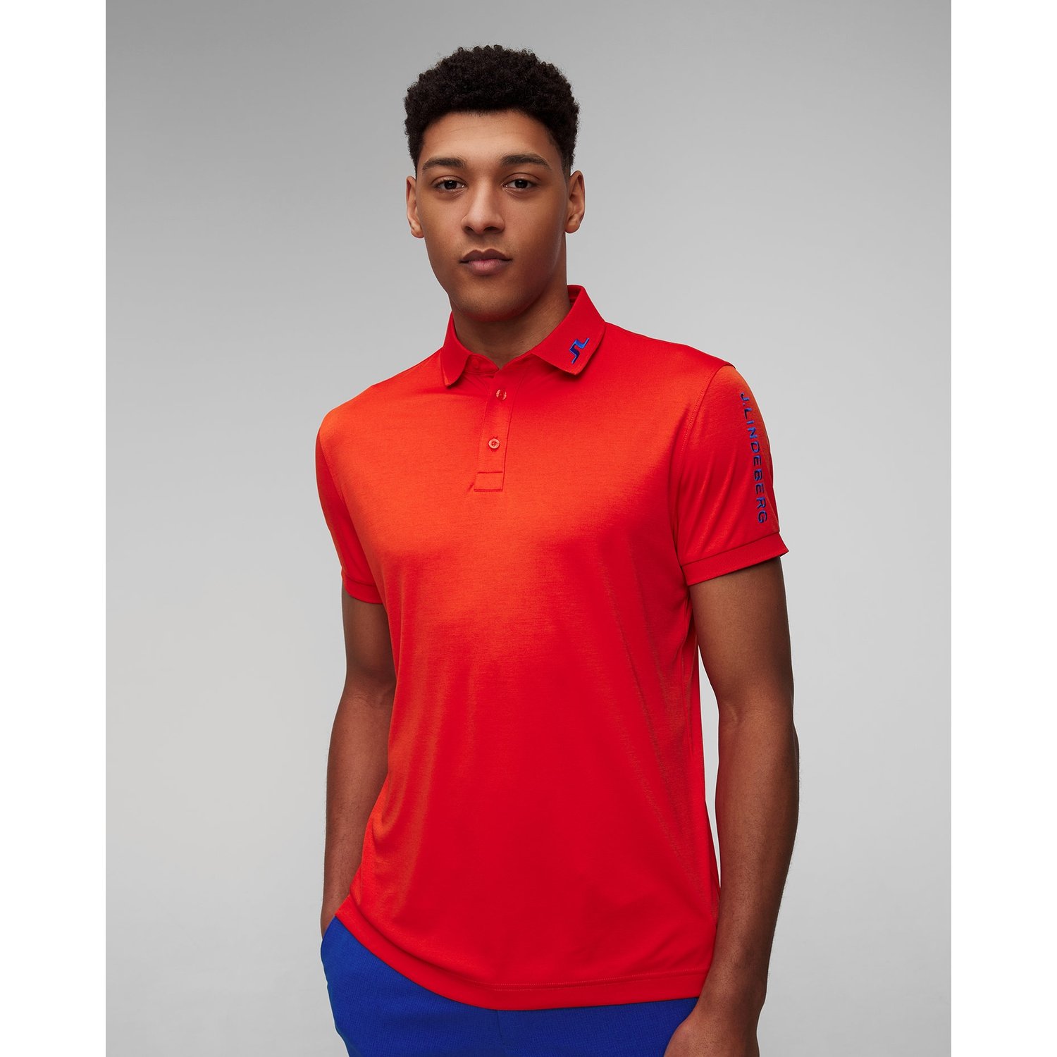 Pomarańczowe Polo Męskie J.lindeberg Tour Tech