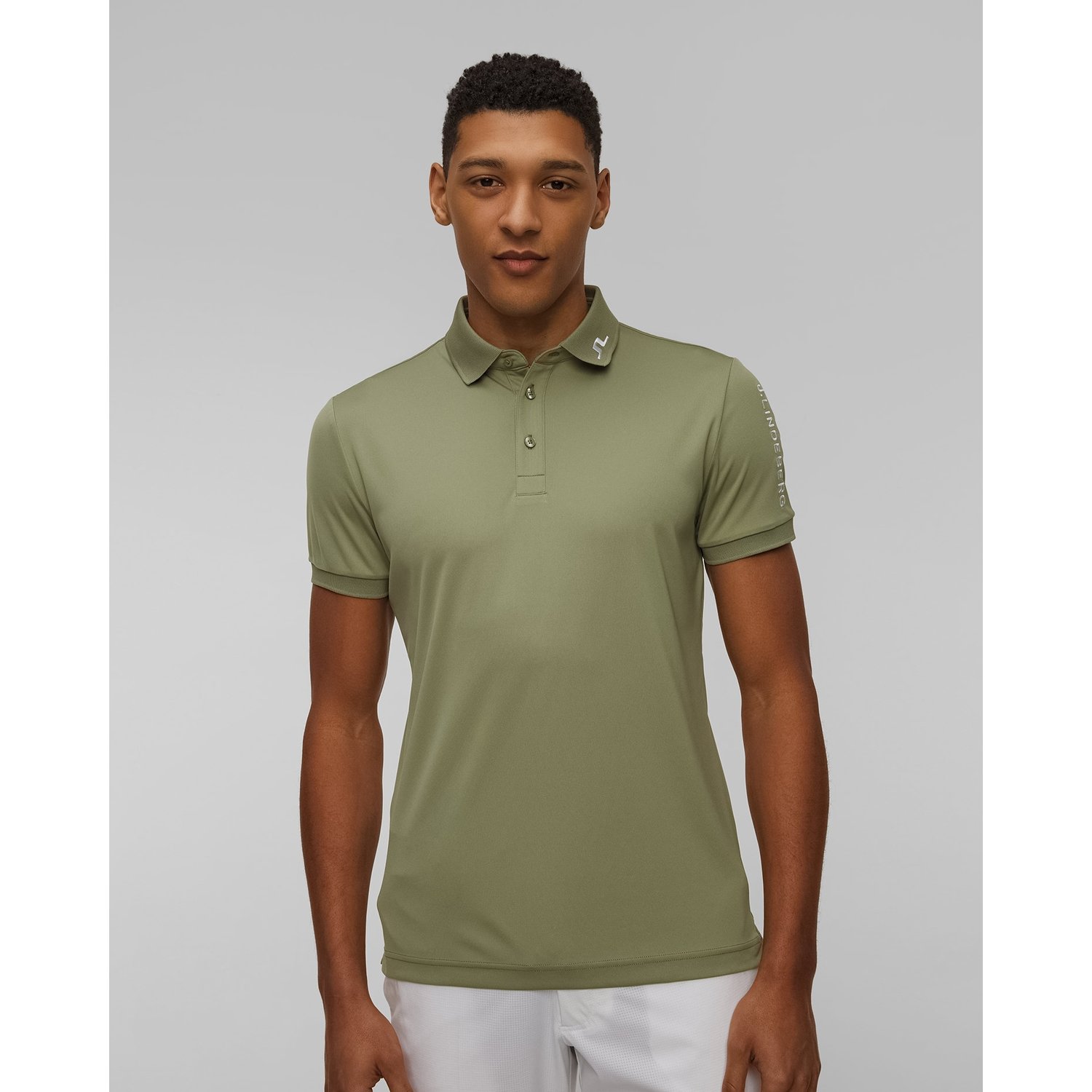 Polo Techniczne Męskie J.lindeberg Tour Tech Slim Fit Polo Zielone