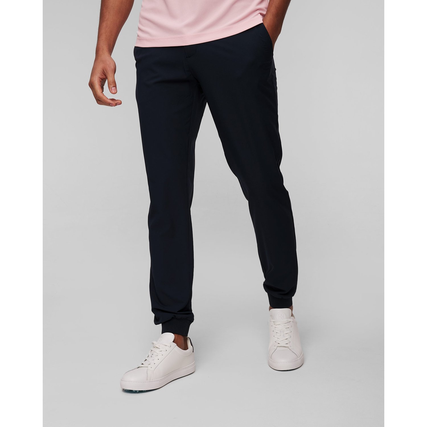 Granatowe Spodnie Męskie J.lindeberg Cuff Jogger Pant
