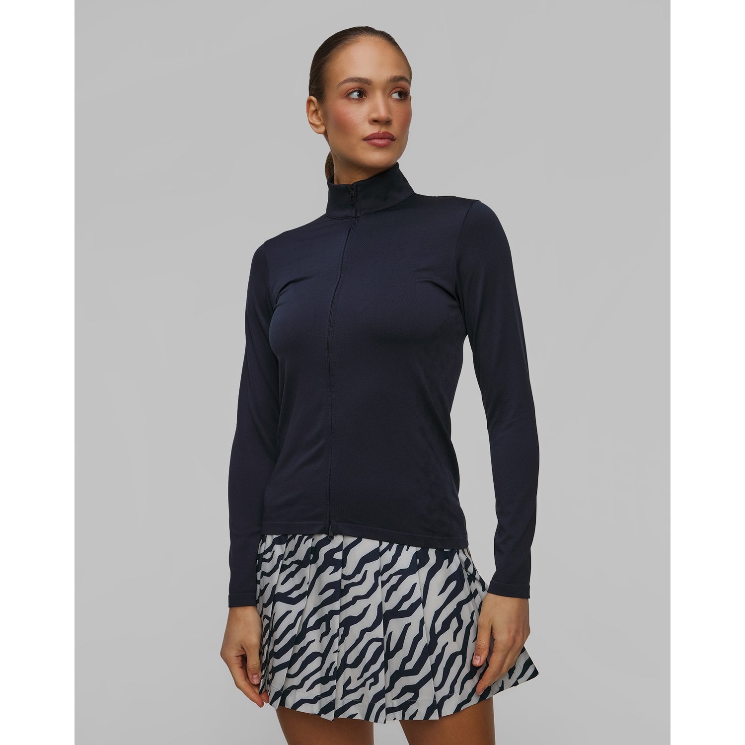 Bluza Damska J.lindeberg Nancy Seamless Mid Layer Granatowa