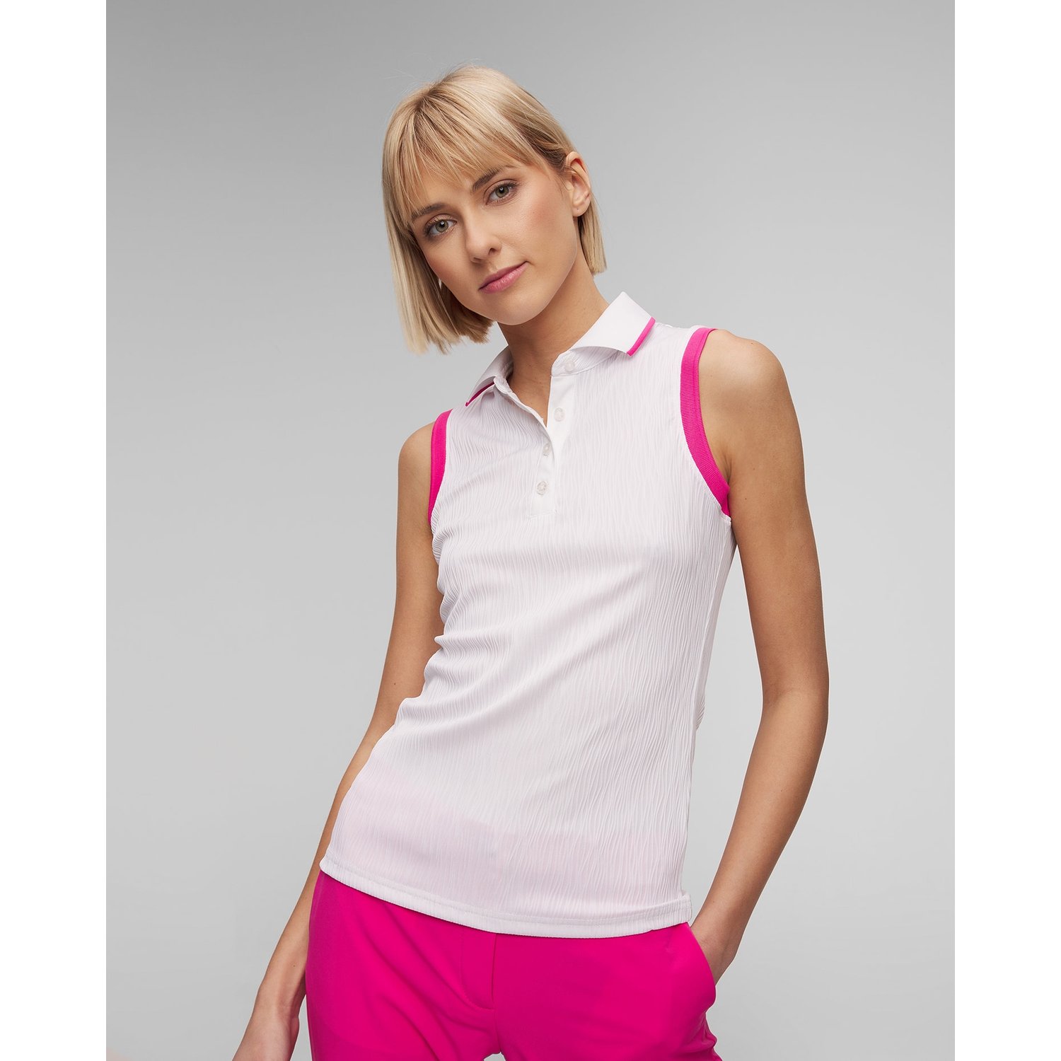 Białe Polo Damskie J.lindeberg Lila Sleeveless Top