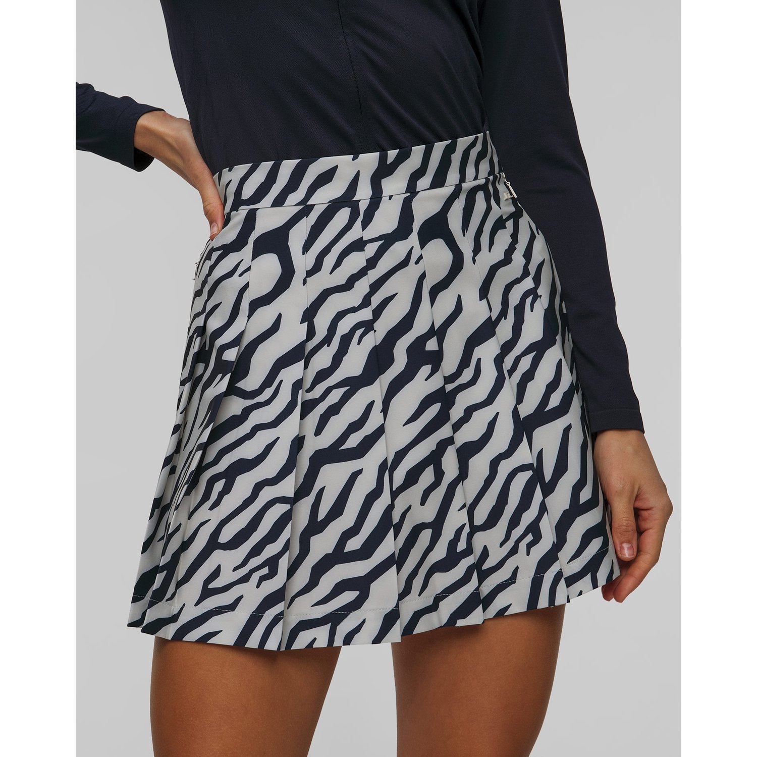 Spódniczka Damska J.lindeberg Adina Print Skirt Biało-czarna