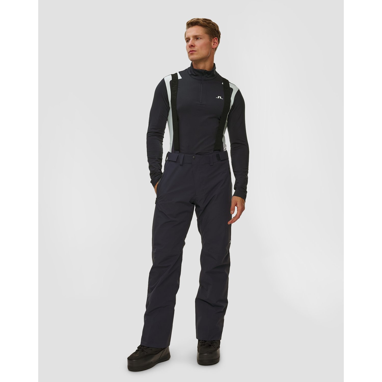 Spodnie Narciarskie Męskie J.lindeberg Alta Suspender Pants Granatowe