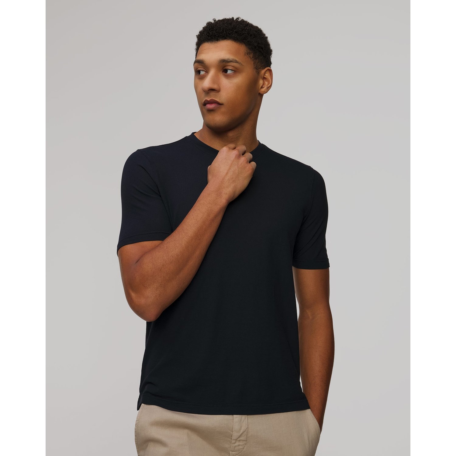 T-shirt Lniany Męski Gran Sasso