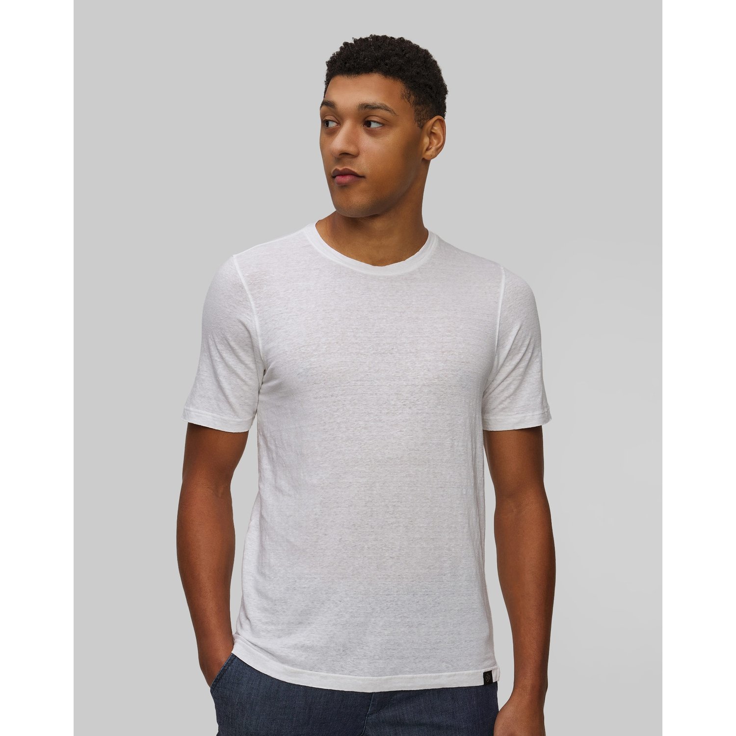 T-shirt Lniany Męski Gran Sasso
