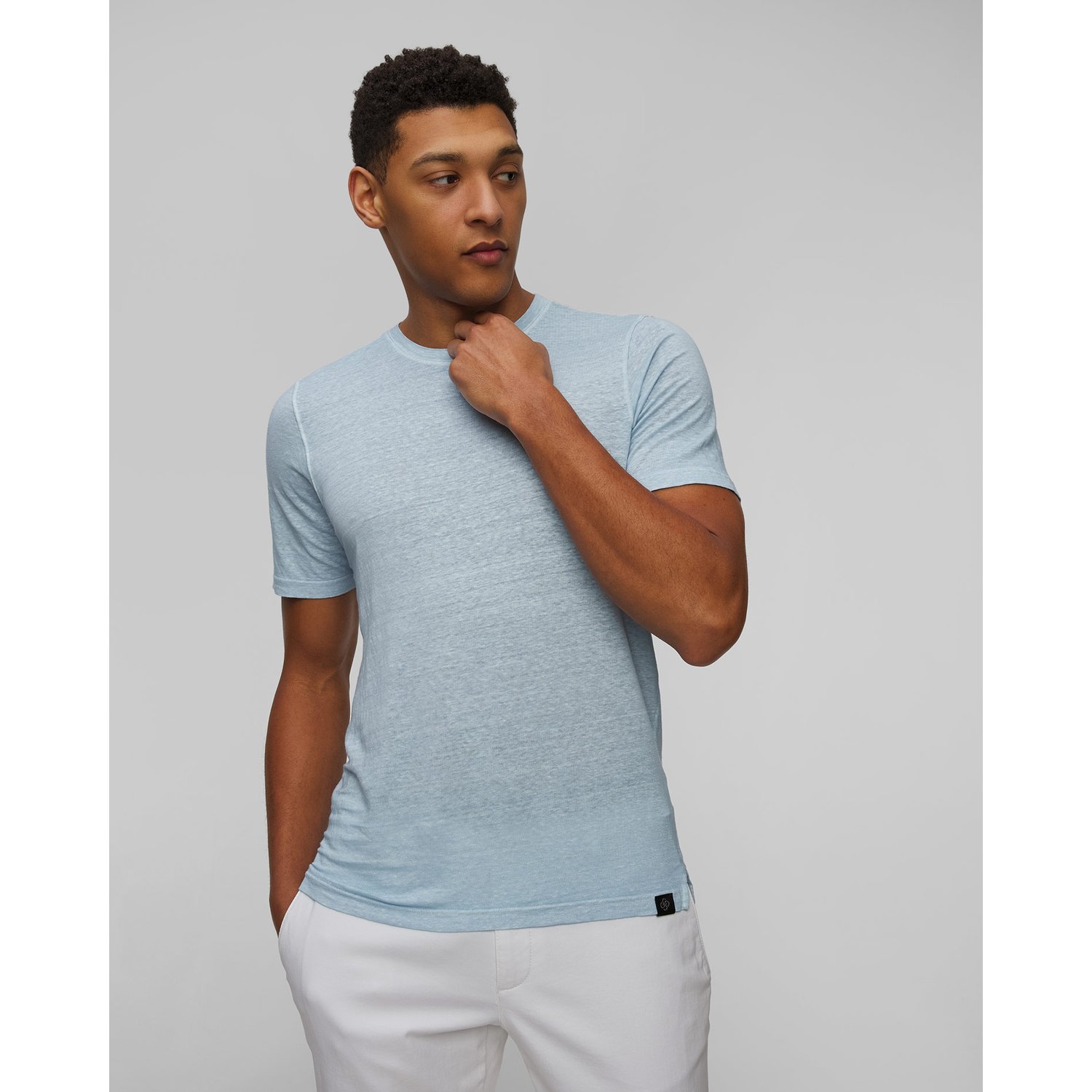 T-shirt Lniany Męski Gran Sasso