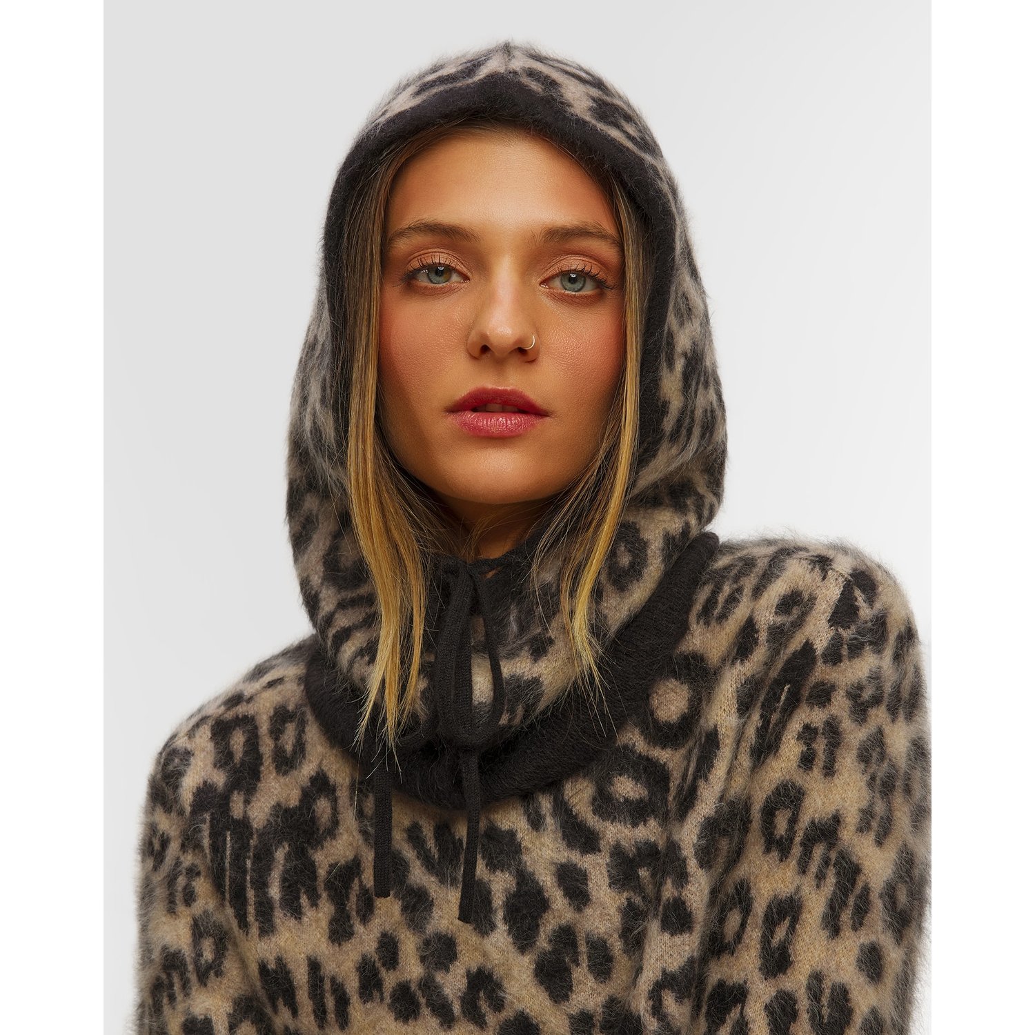 Kaszmirowy Komin Damski Kujten Sybel Fluffy Leopard