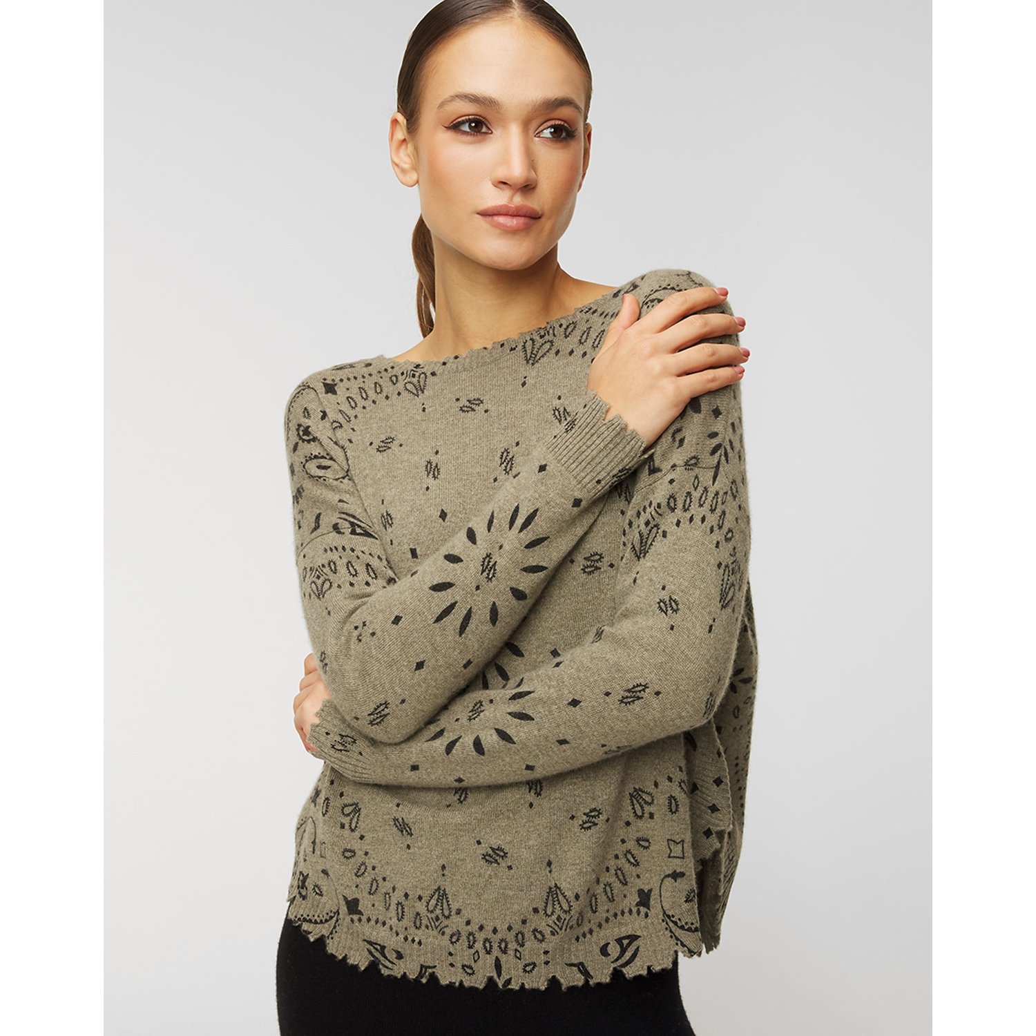 Kaszmirowy Sweter Kujten Mela Bandana
