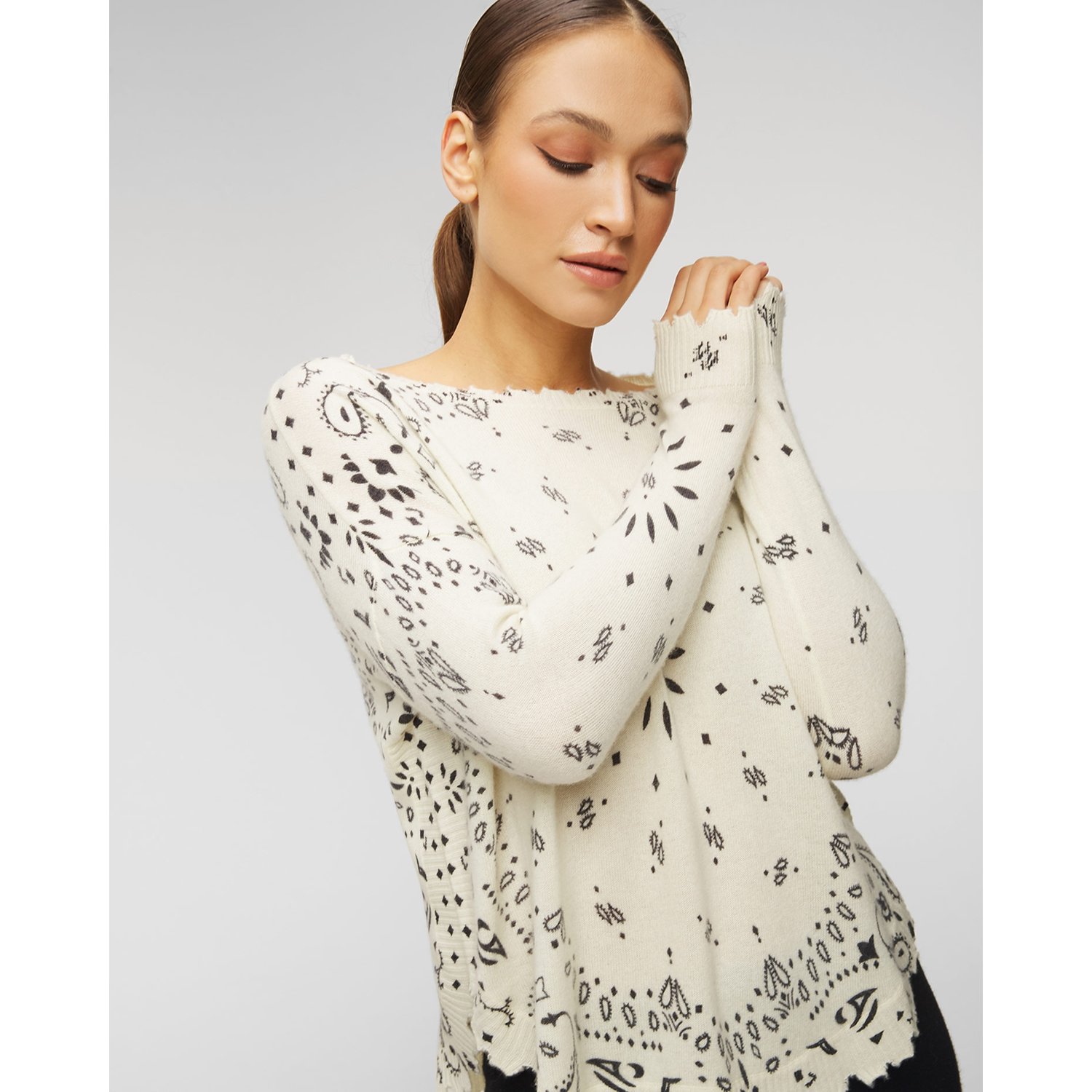 Kaszmirowy Sweter Kujten Mela Bandana