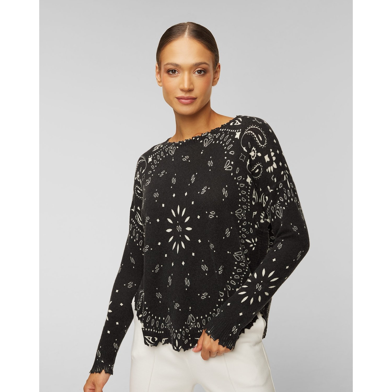 Sweter Kaszmirowy Damski Kujten Mela Bandana