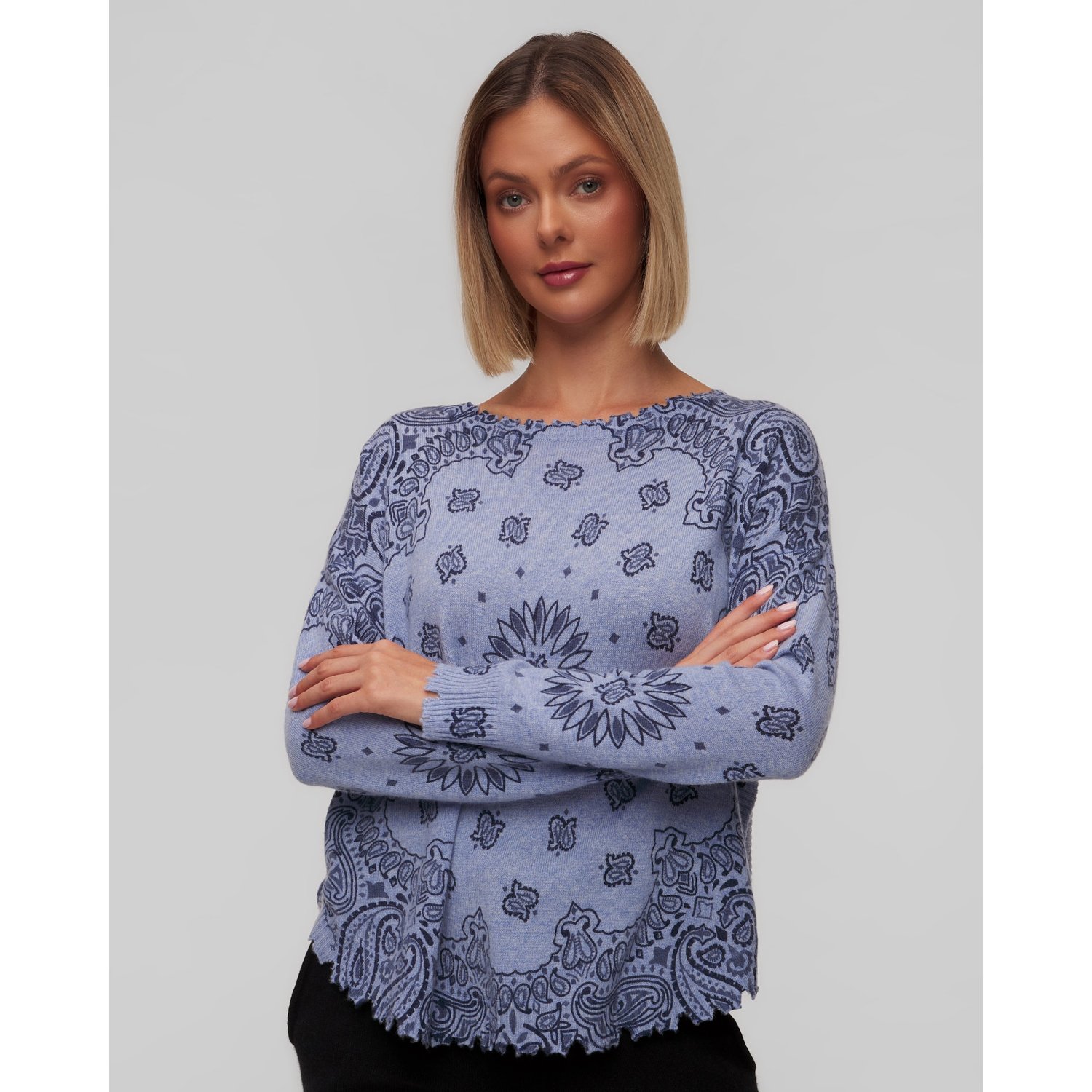 Sweter Kaszmirowy Damski Kujten Mela Bandana Bico