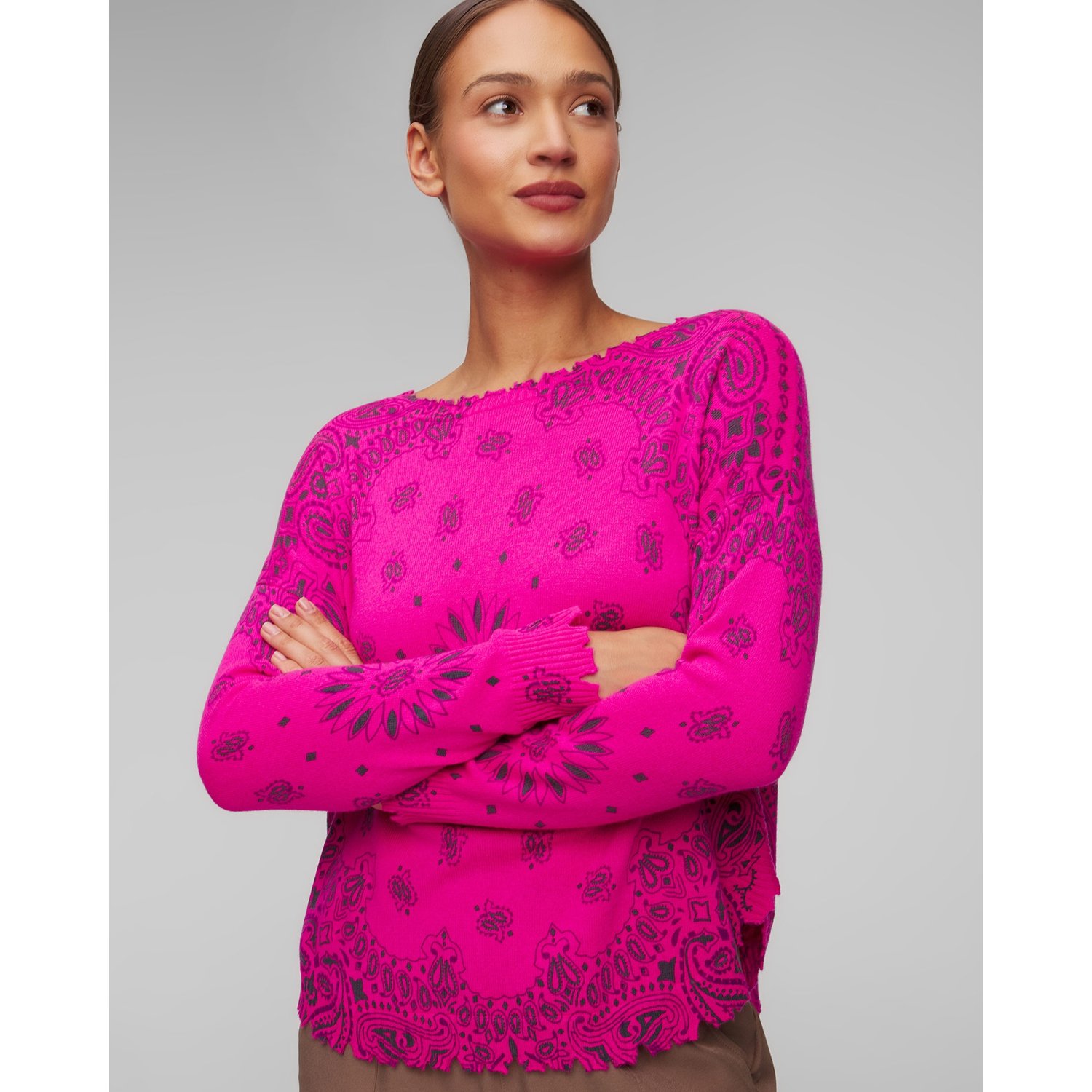 Sweter Kaszmirowy Damski Kujten Mela Bandana Bico