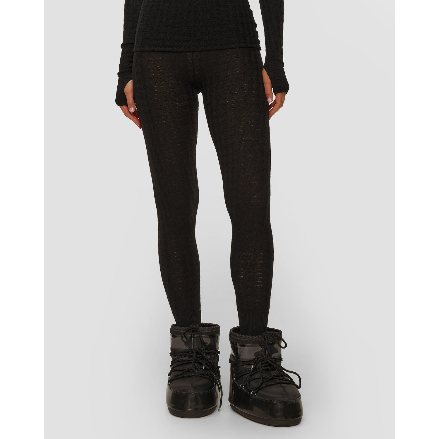 Czarne Legginsy Merino Damskie Cordova Soleil Bottom