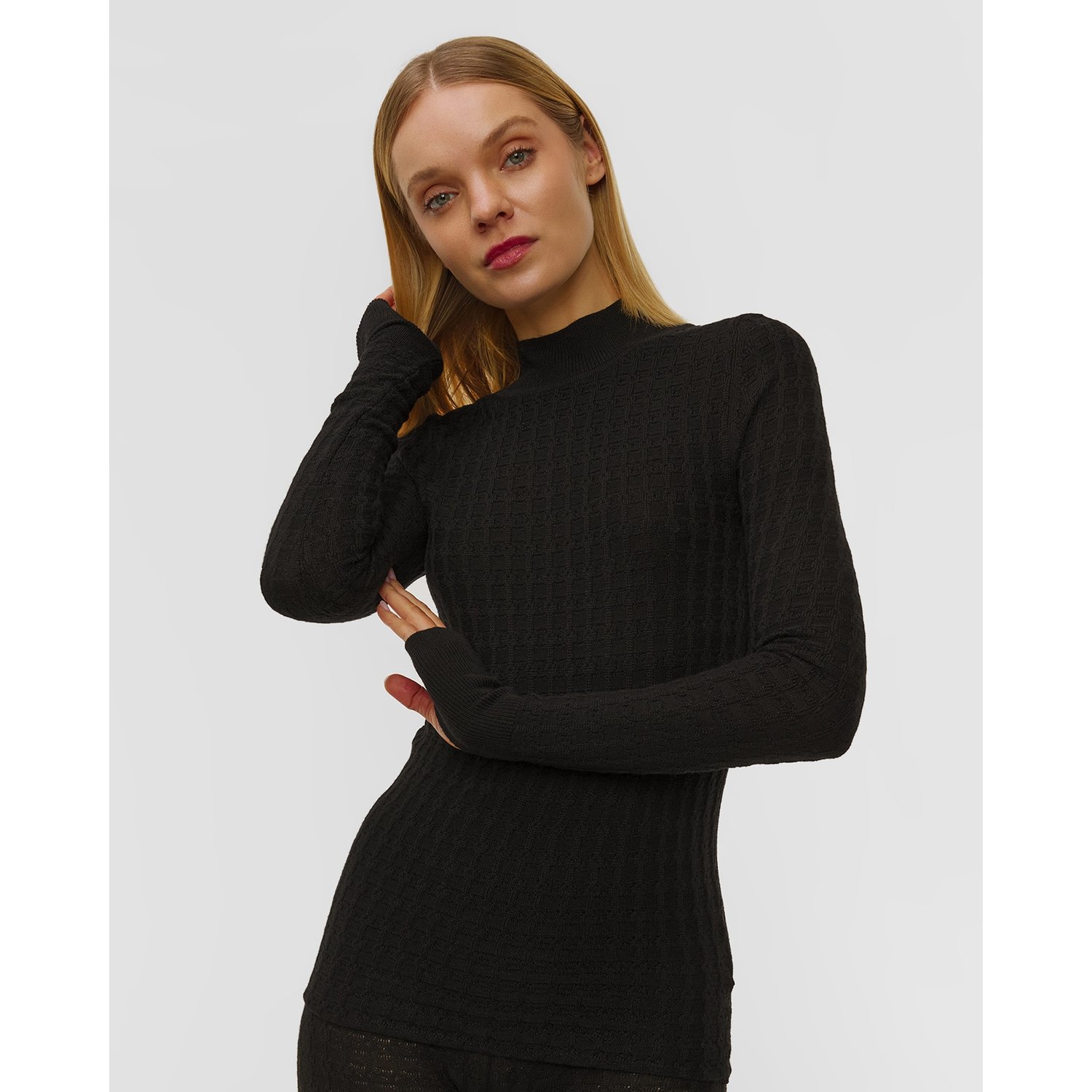 Czarny Golf Damski Merino Cordova Soleil Top