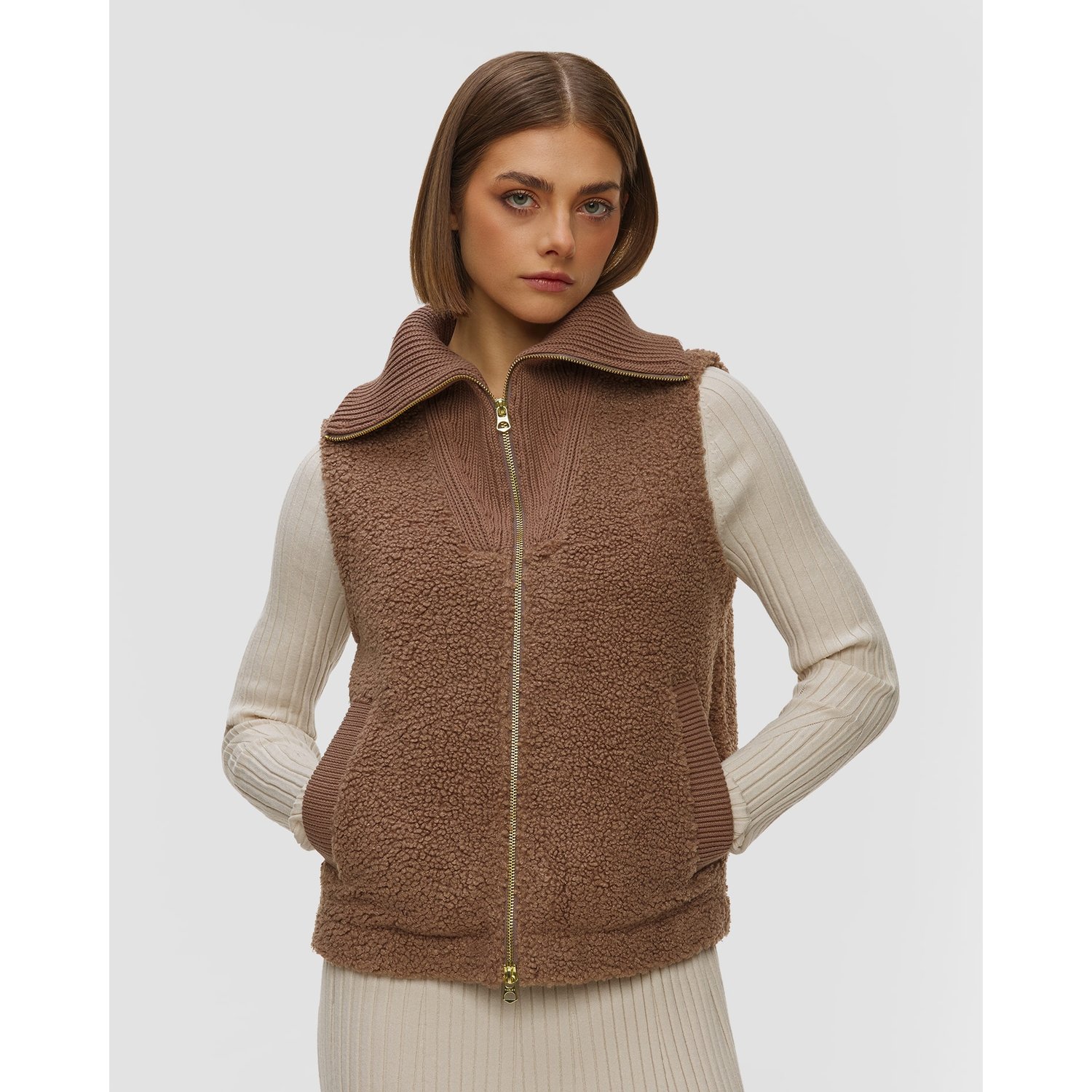 Brązowa Kamizelka Damska Varley Aspen Gilet