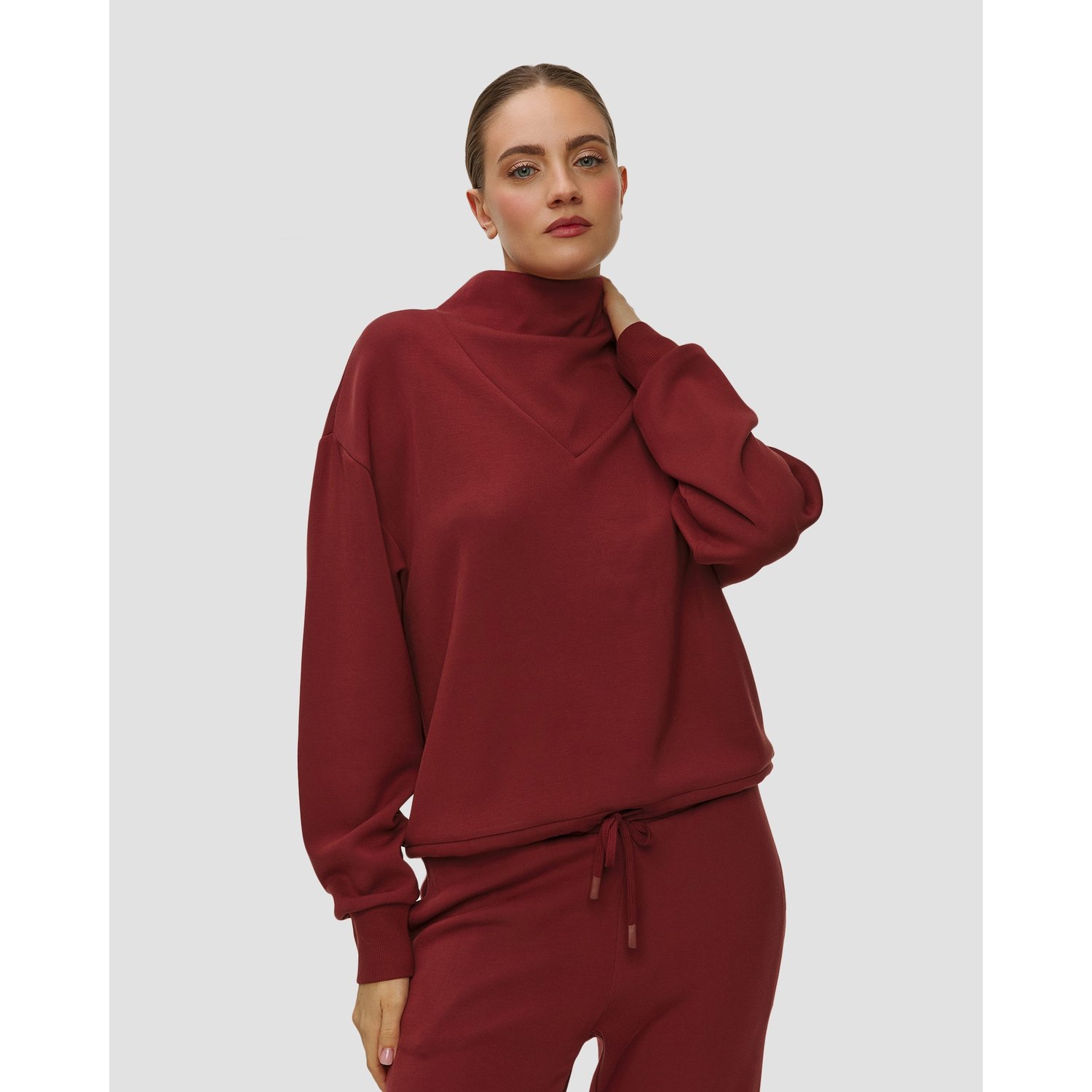 Bordowa Bluza Damska Varley Betsy Sweat